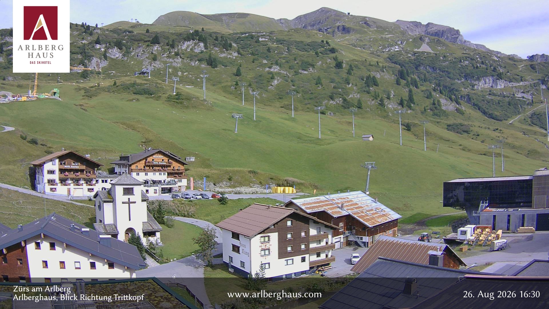 Archiv Foto Webcam Zürs: Hotel Arlberghaus