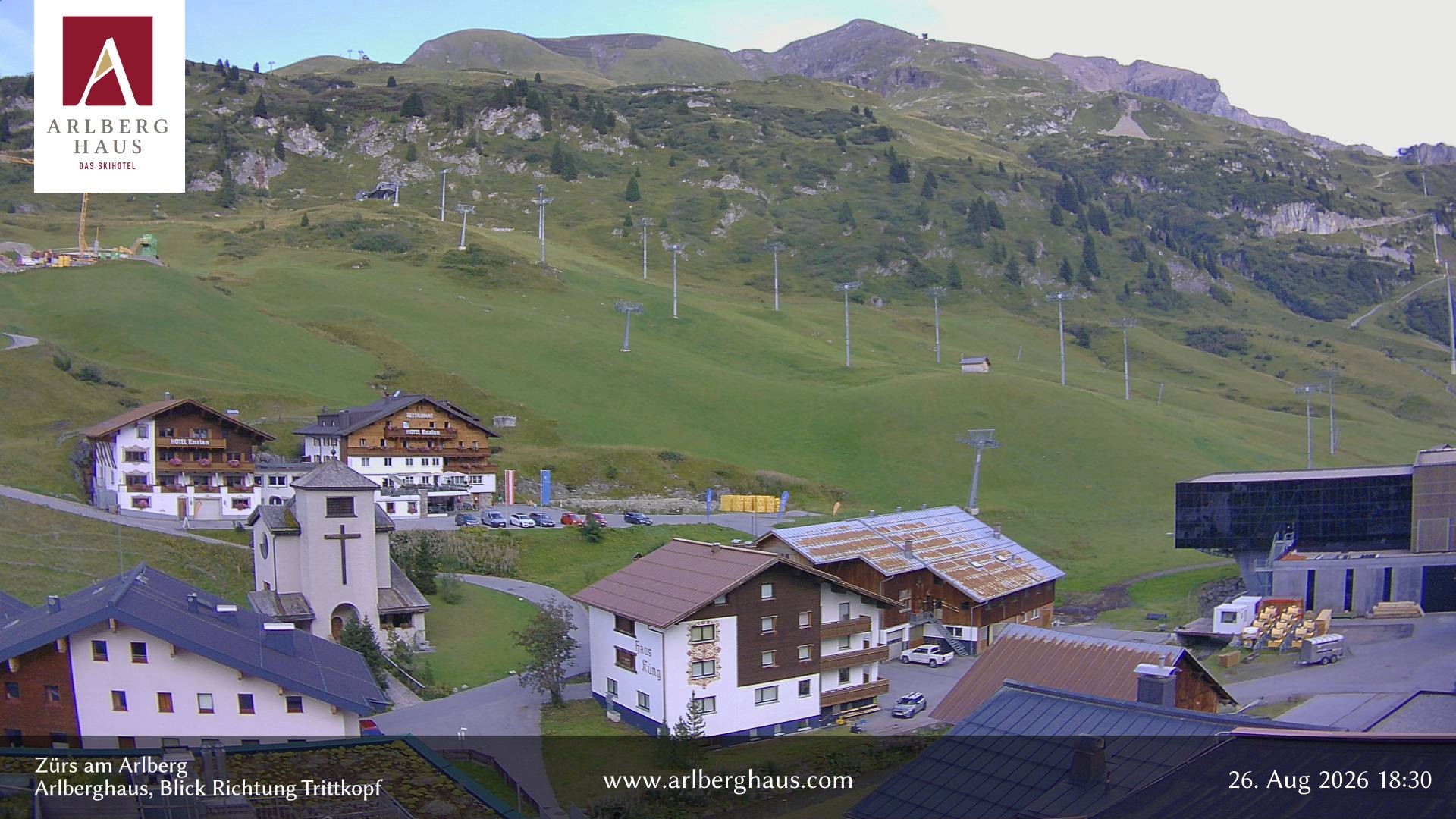 Archiv Foto Webcam Zürs: Hotel Arlberghaus