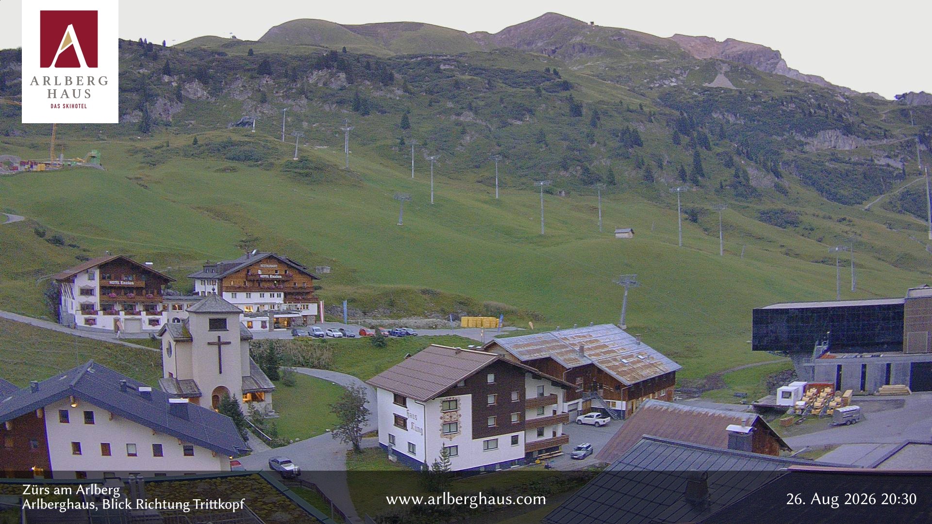 Archiv Foto Webcam Zürs: Hotel Arlberghaus