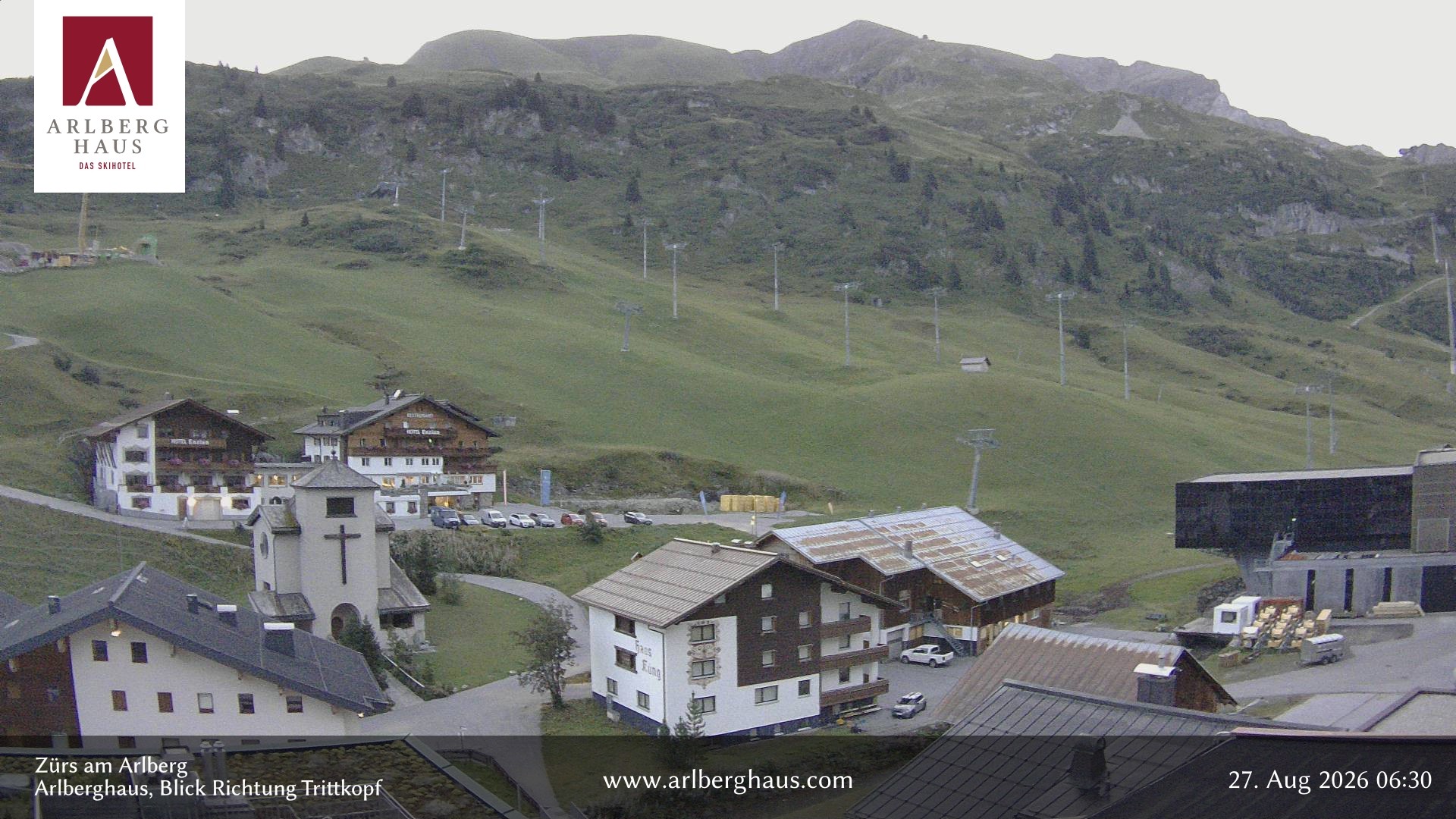 Archiv Foto Webcam Zürs: Hotel Arlberghaus