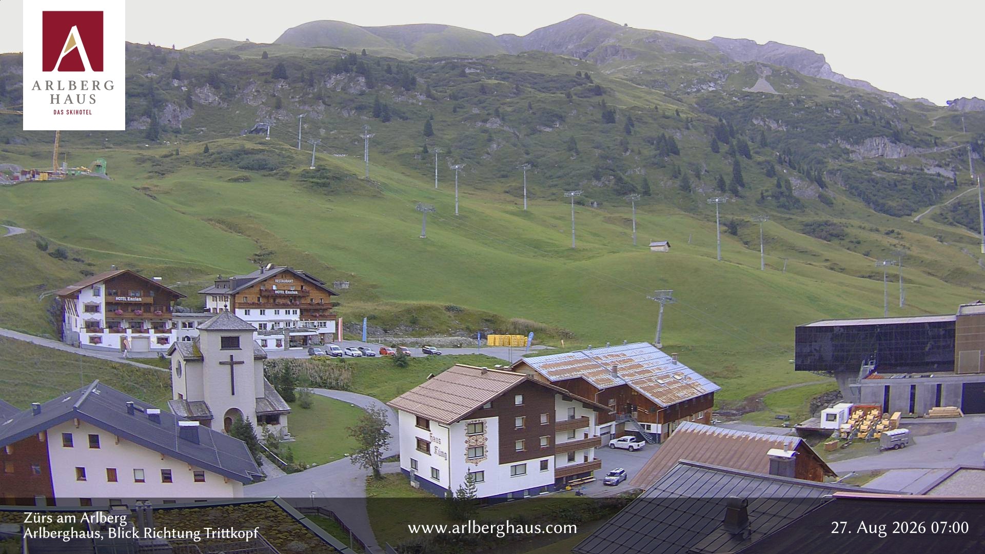 Archiv Foto Webcam Zürs: Hotel Arlberghaus