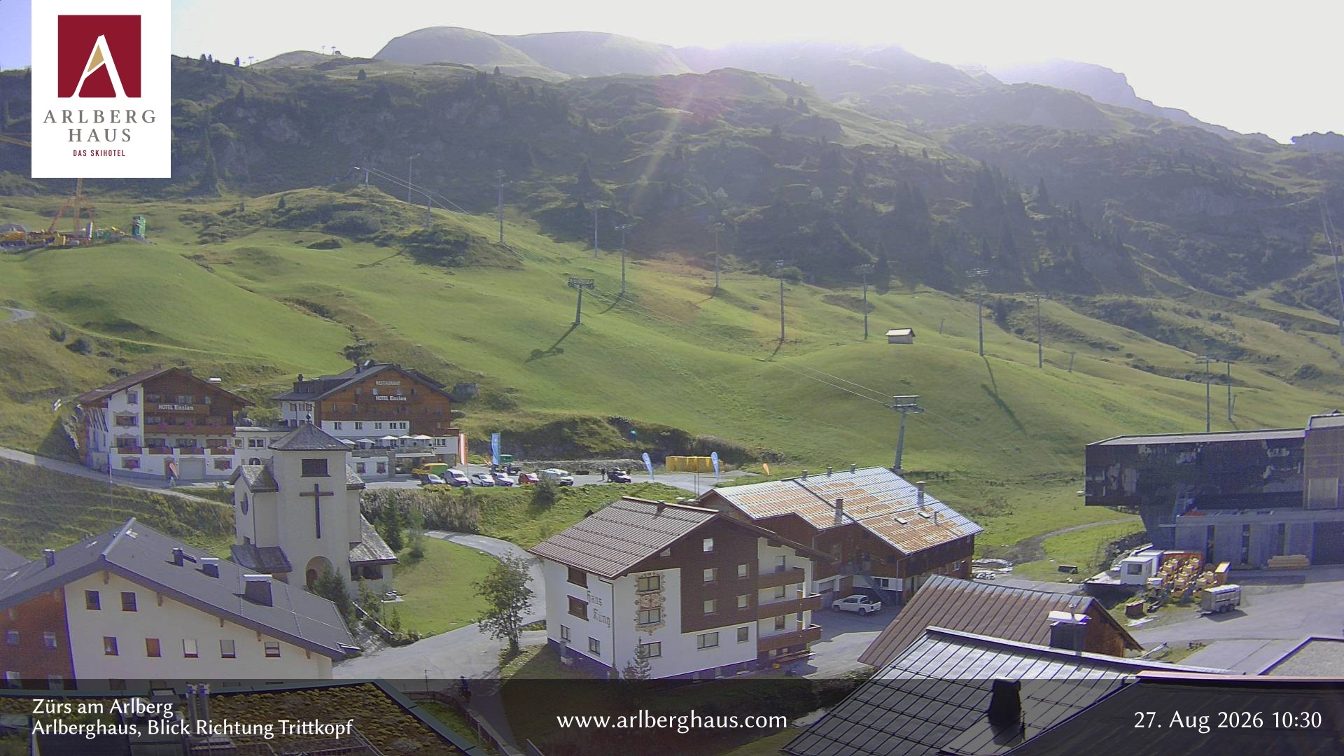 Archiv Foto Webcam Zürs: Hotel Arlberghaus