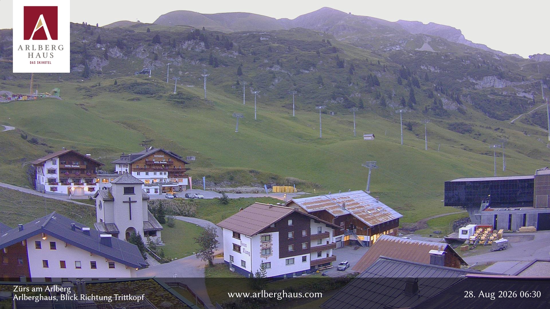 Archived image Webcam Arlberghaus at Zuers
