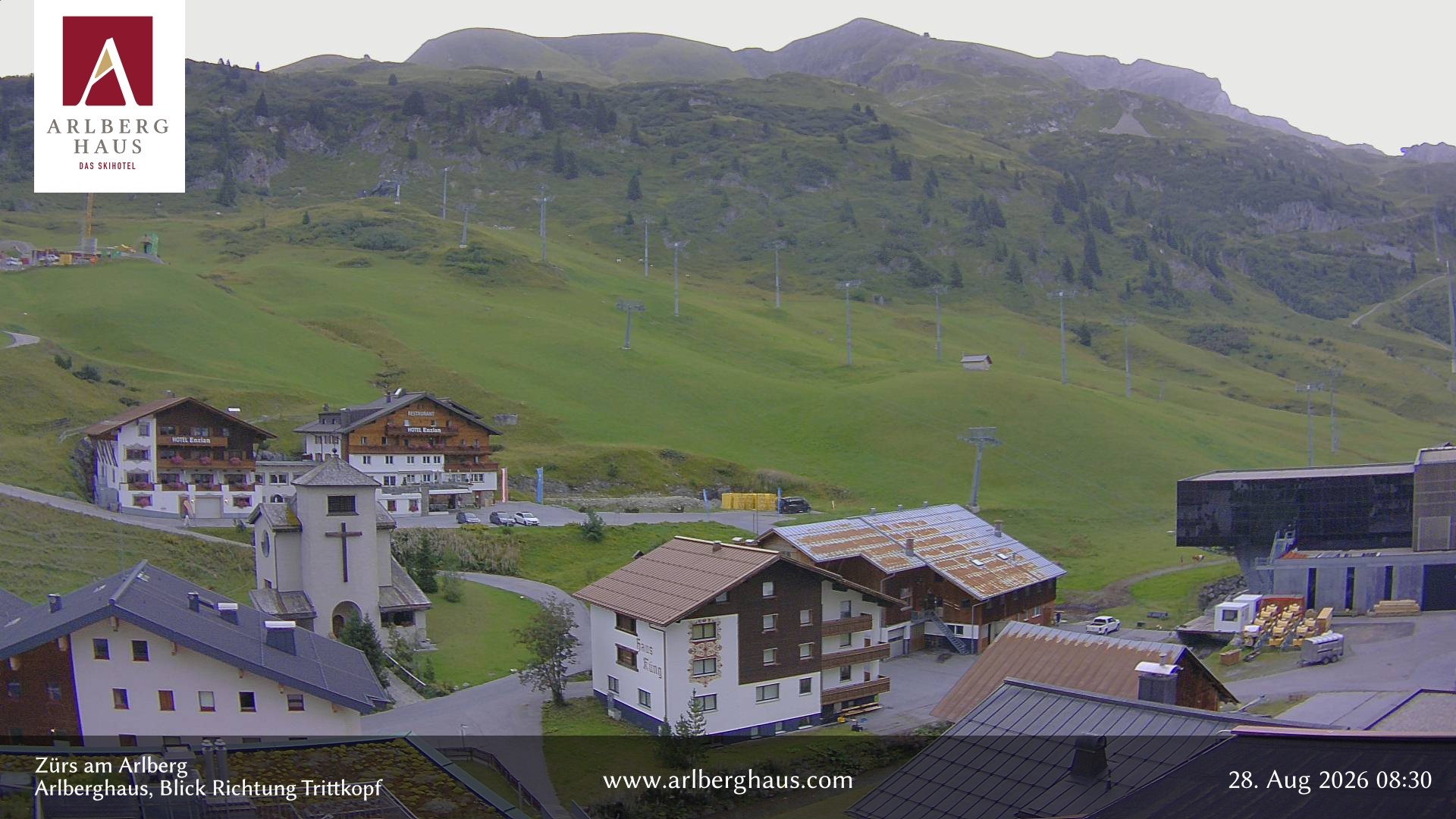Archived image Webcam Arlberghaus at Zuers