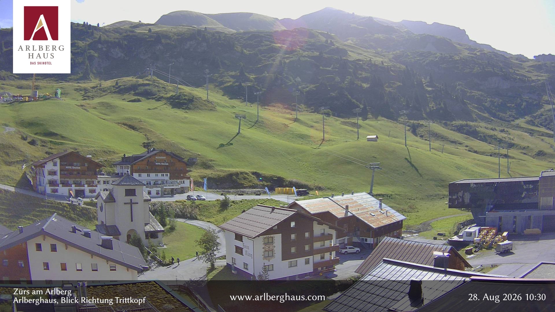 Archived image Webcam Arlberghaus at Zuers