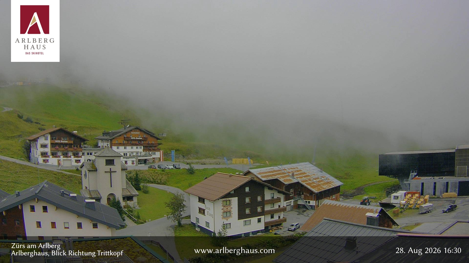 Archived image Webcam Arlberghaus at Zuers