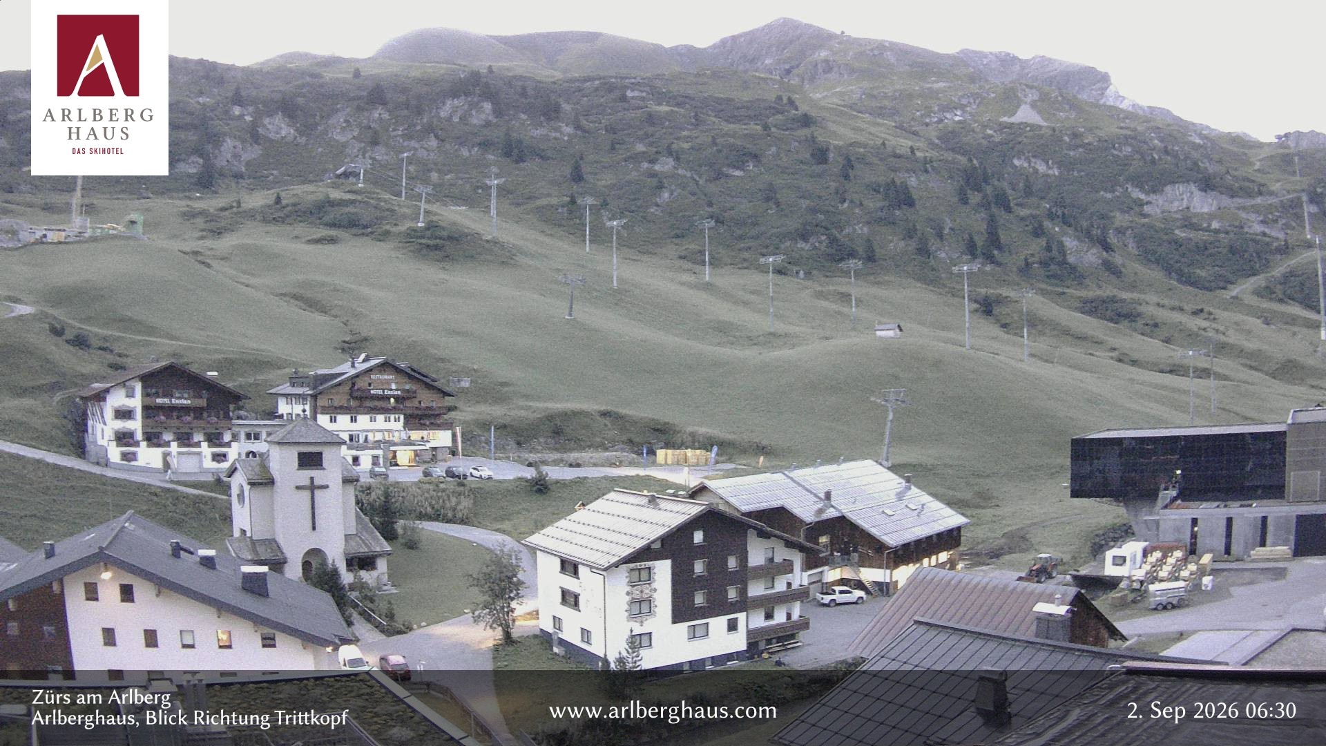 Archiv Foto Webcam Zürs: Hotel Arlberghaus
