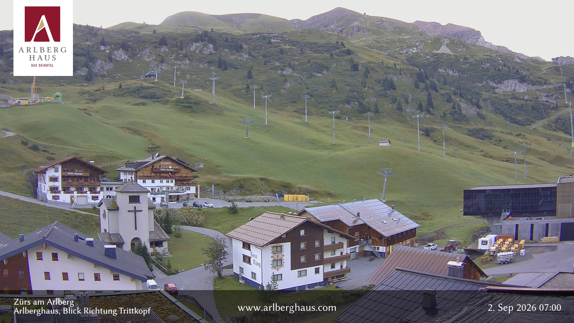 Archiv Foto Webcam Zürs: Hotel Arlberghaus