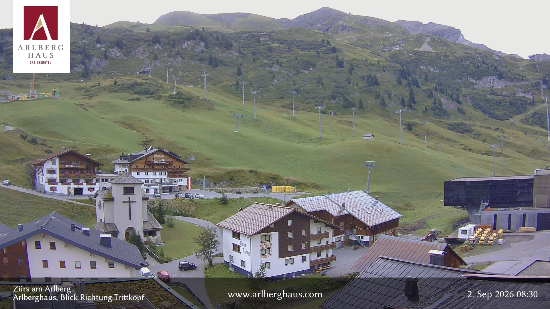 Archiv Foto Webcam Zürs: Hotel Arlberghaus
