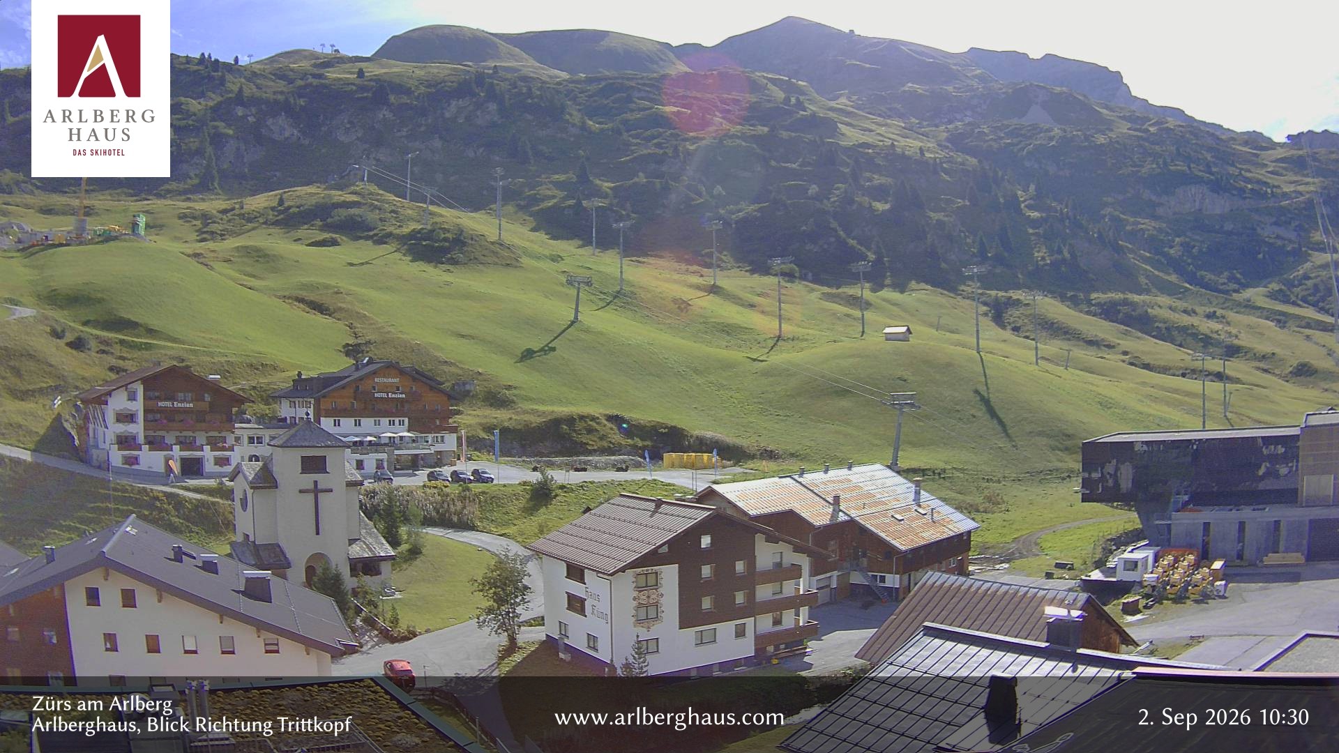 Archiv Foto Webcam Zürs: Hotel Arlberghaus