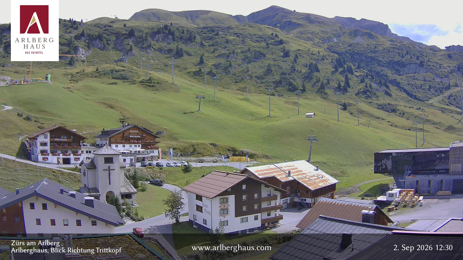 Archiv Foto Webcam Zürs: Hotel Arlberghaus