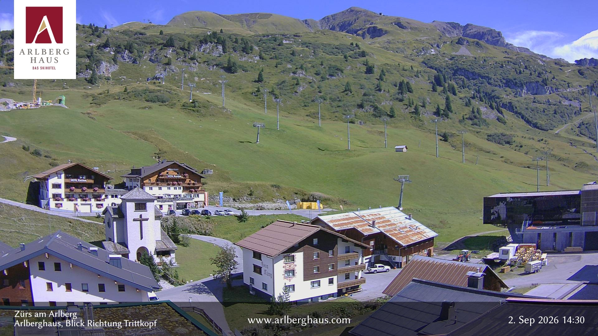 Archiv Foto Webcam Zürs: Hotel Arlberghaus