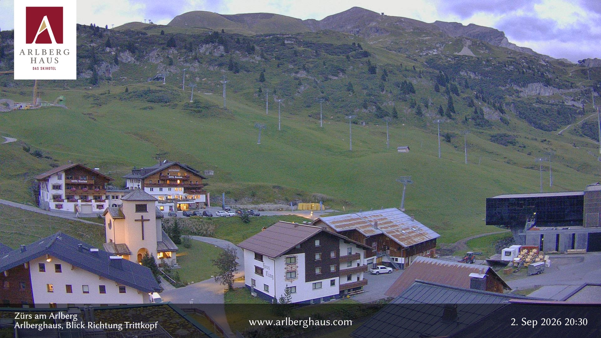 Archiv Foto Webcam Zürs: Hotel Arlberghaus