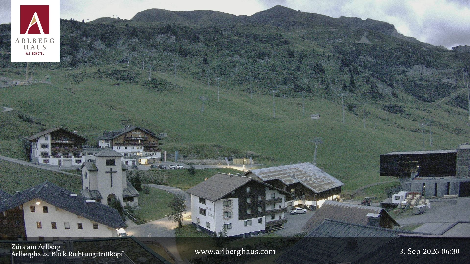 Archiv Foto Webcam Zürs: Hotel Arlberghaus