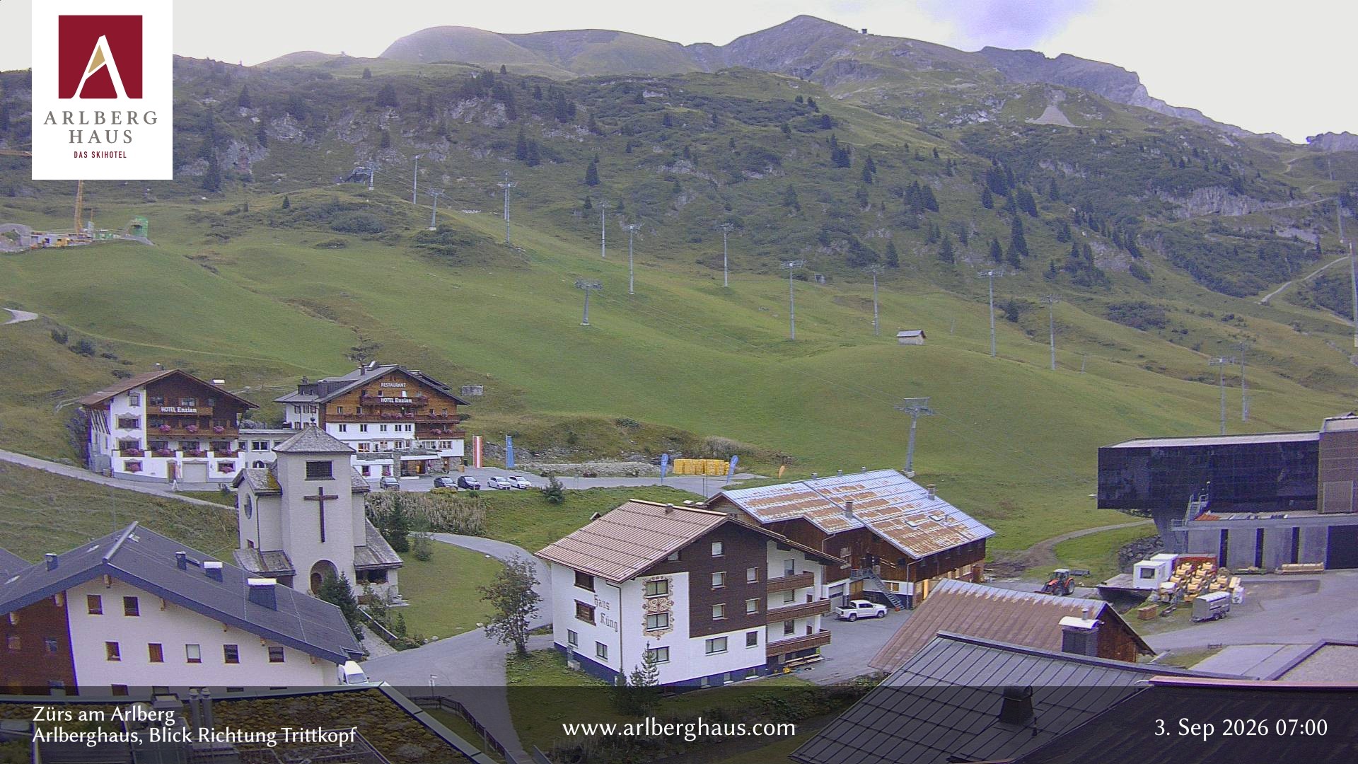 Archiv Foto Webcam Zürs: Hotel Arlberghaus