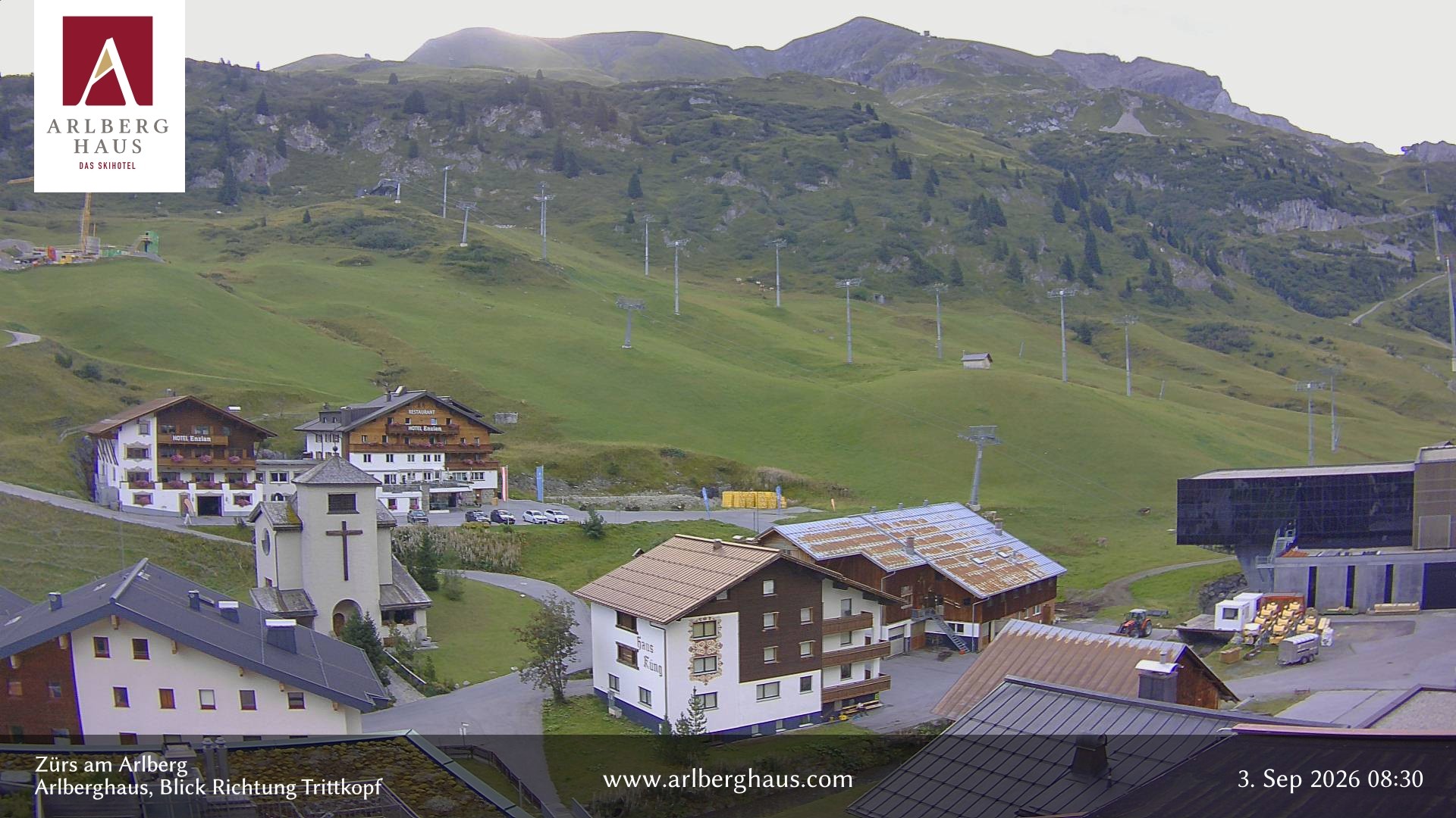 Archiv Foto Webcam Zürs: Hotel Arlberghaus