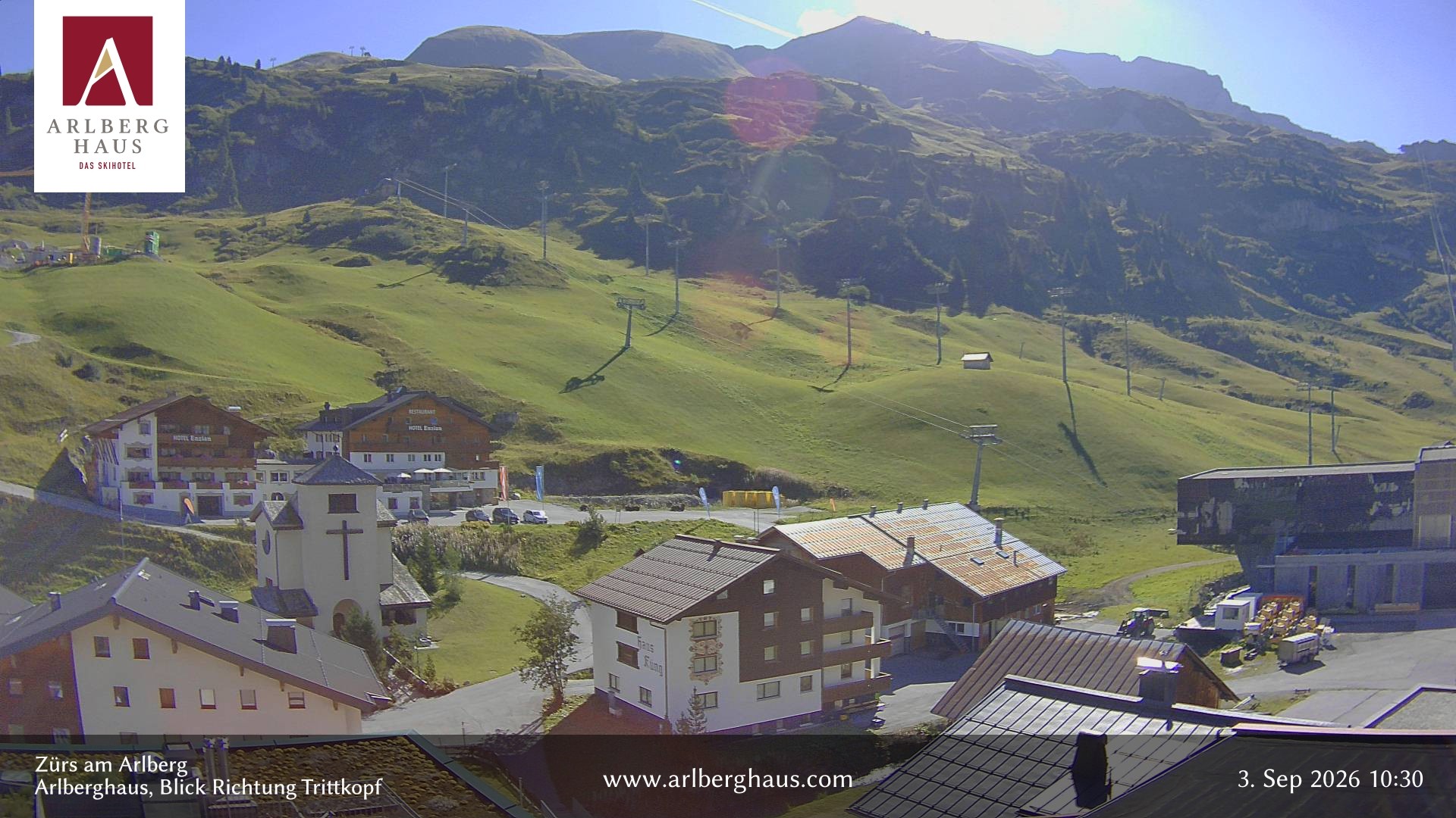 Archiv Foto Webcam Zürs: Hotel Arlberghaus