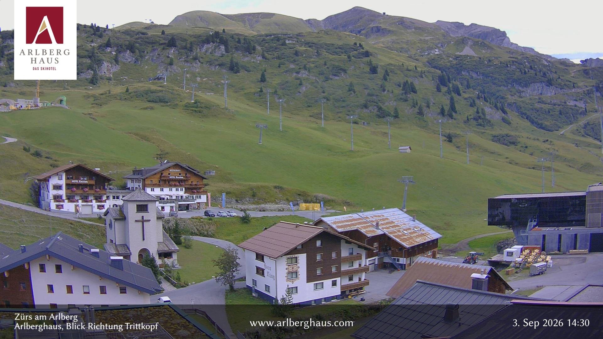 Archiv Foto Webcam Zürs: Hotel Arlberghaus