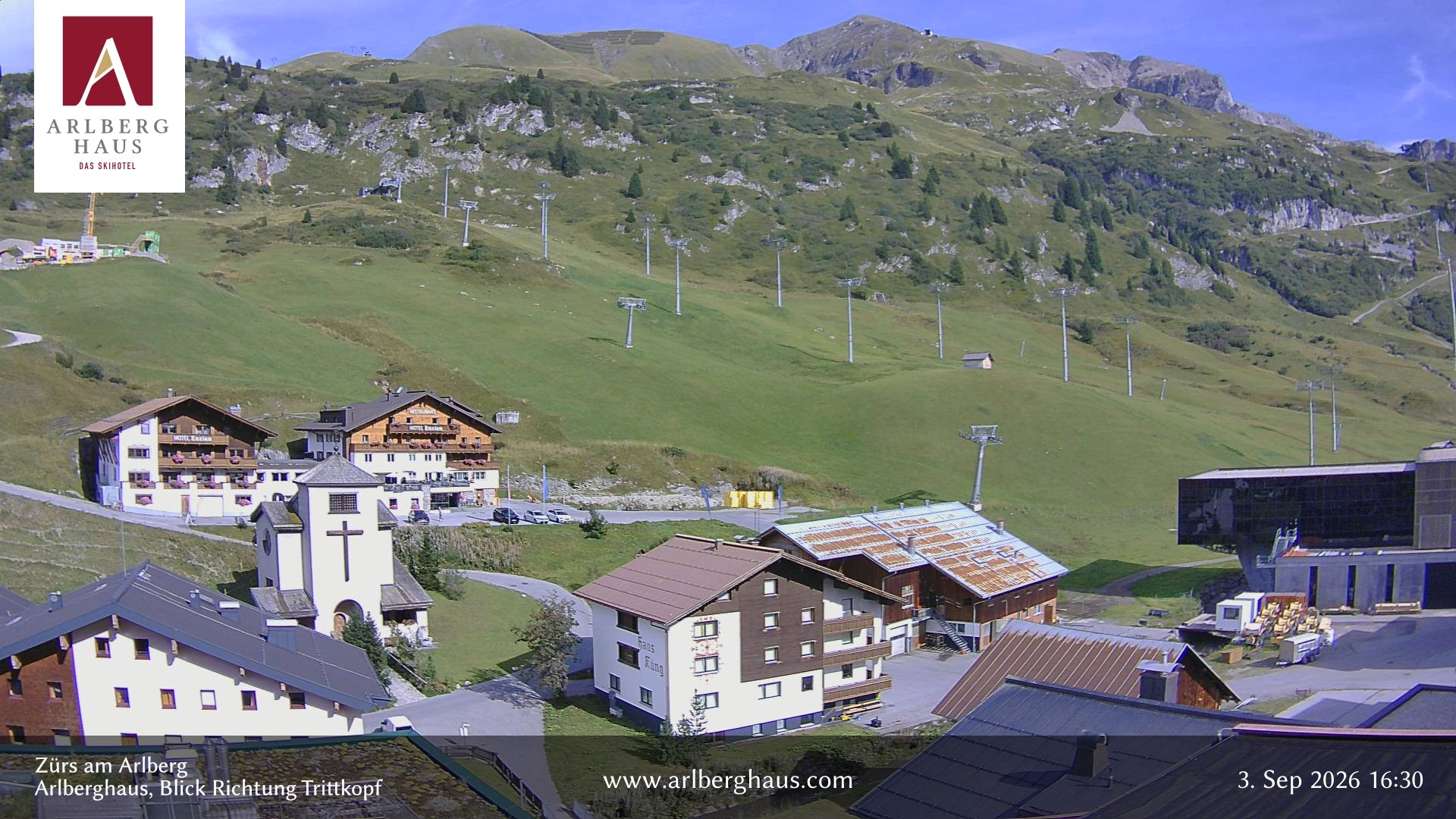 Archiv Foto Webcam Zürs: Hotel Arlberghaus
