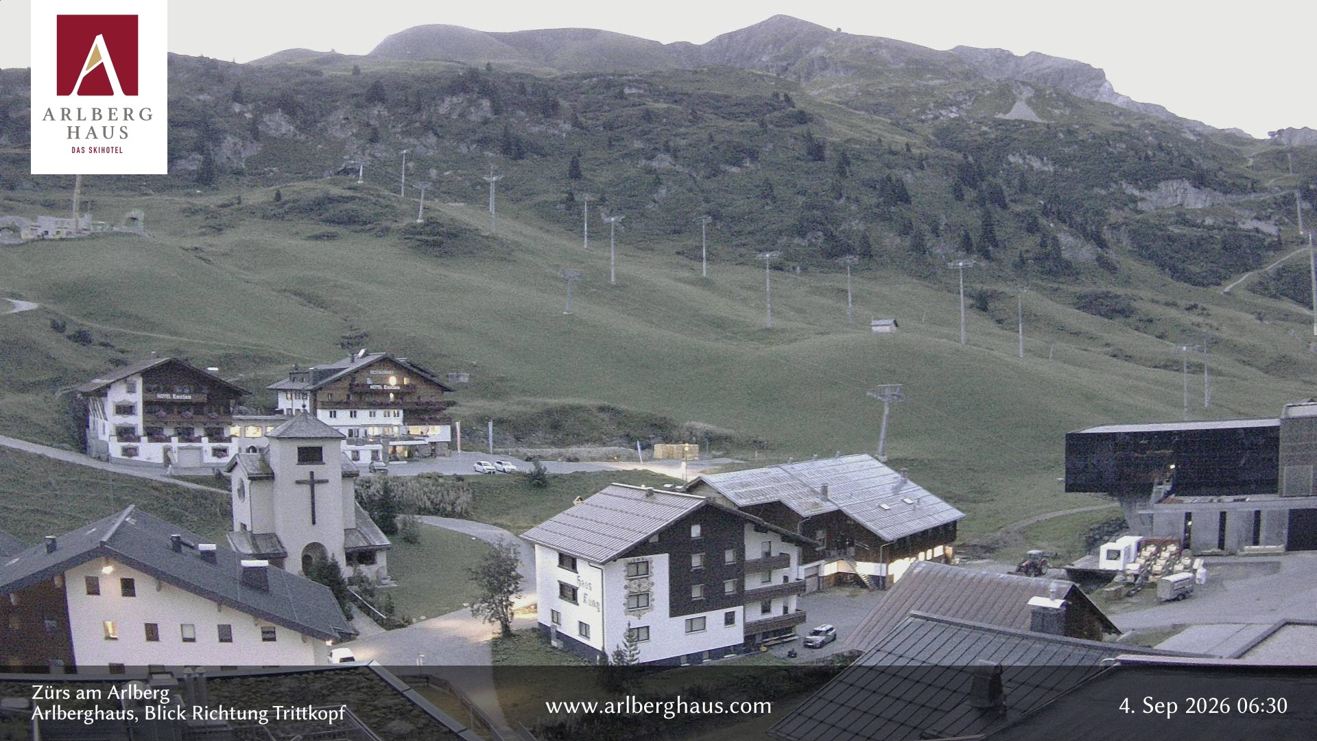 Archived image Webcam Arlberghaus at Zuers