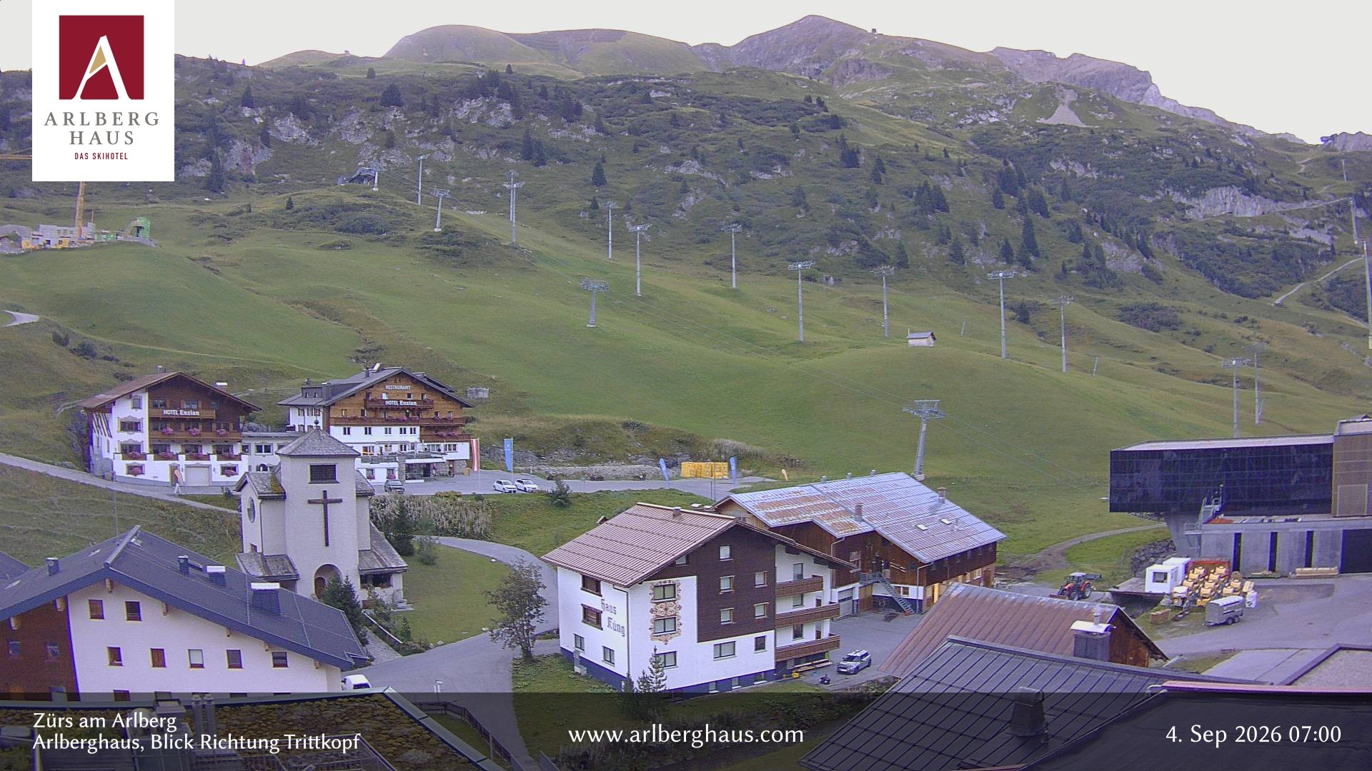 Archived image Webcam Arlberghaus at Zuers
