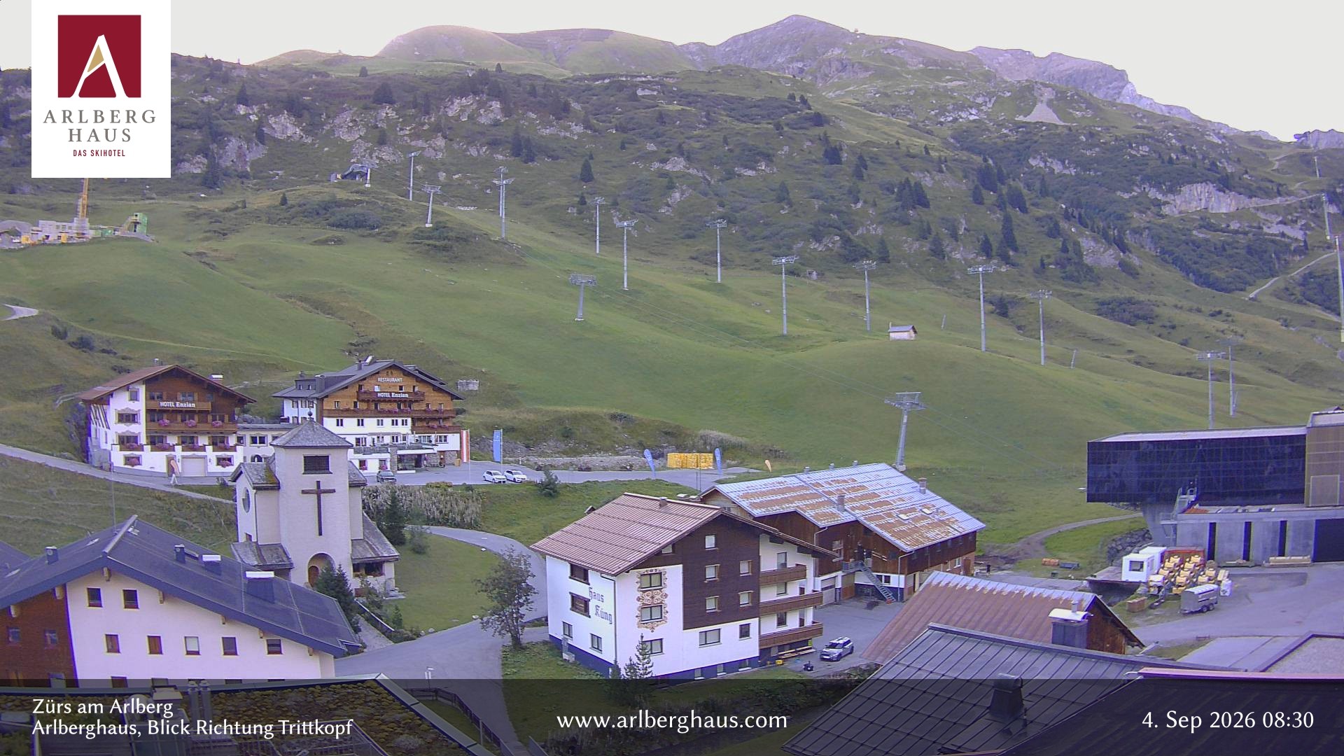 Archived image Webcam Arlberghaus at Zuers