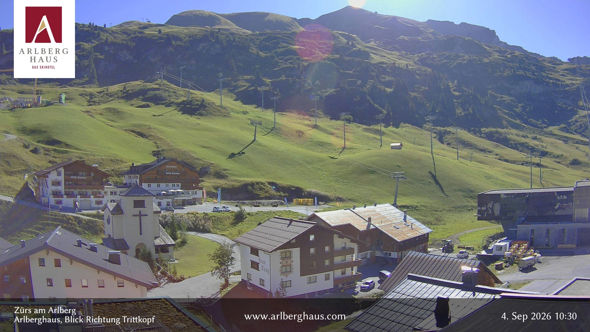 Archived image Webcam Arlberghaus at Zuers
