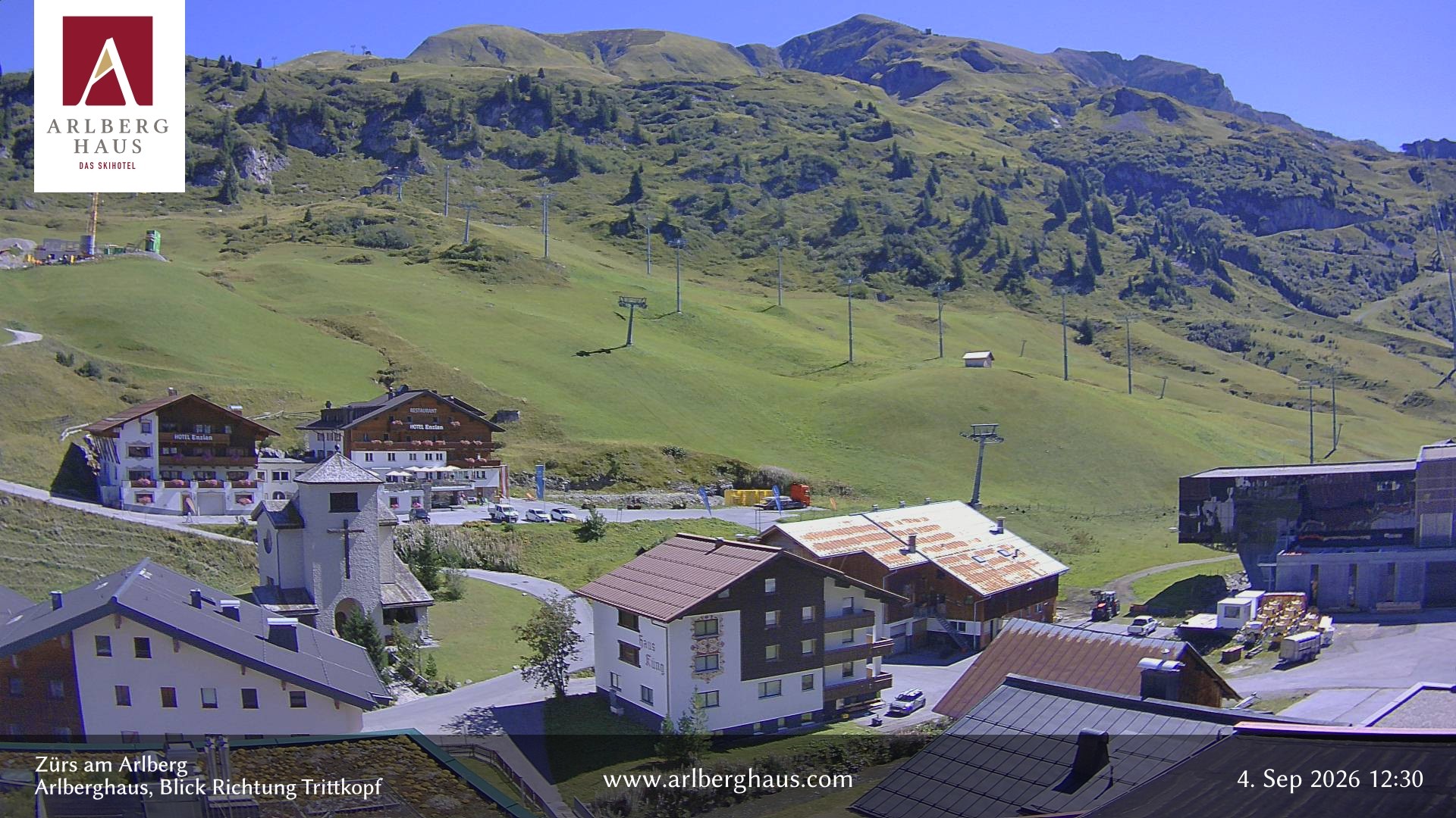 Archived image Webcam Arlberghaus at Zuers