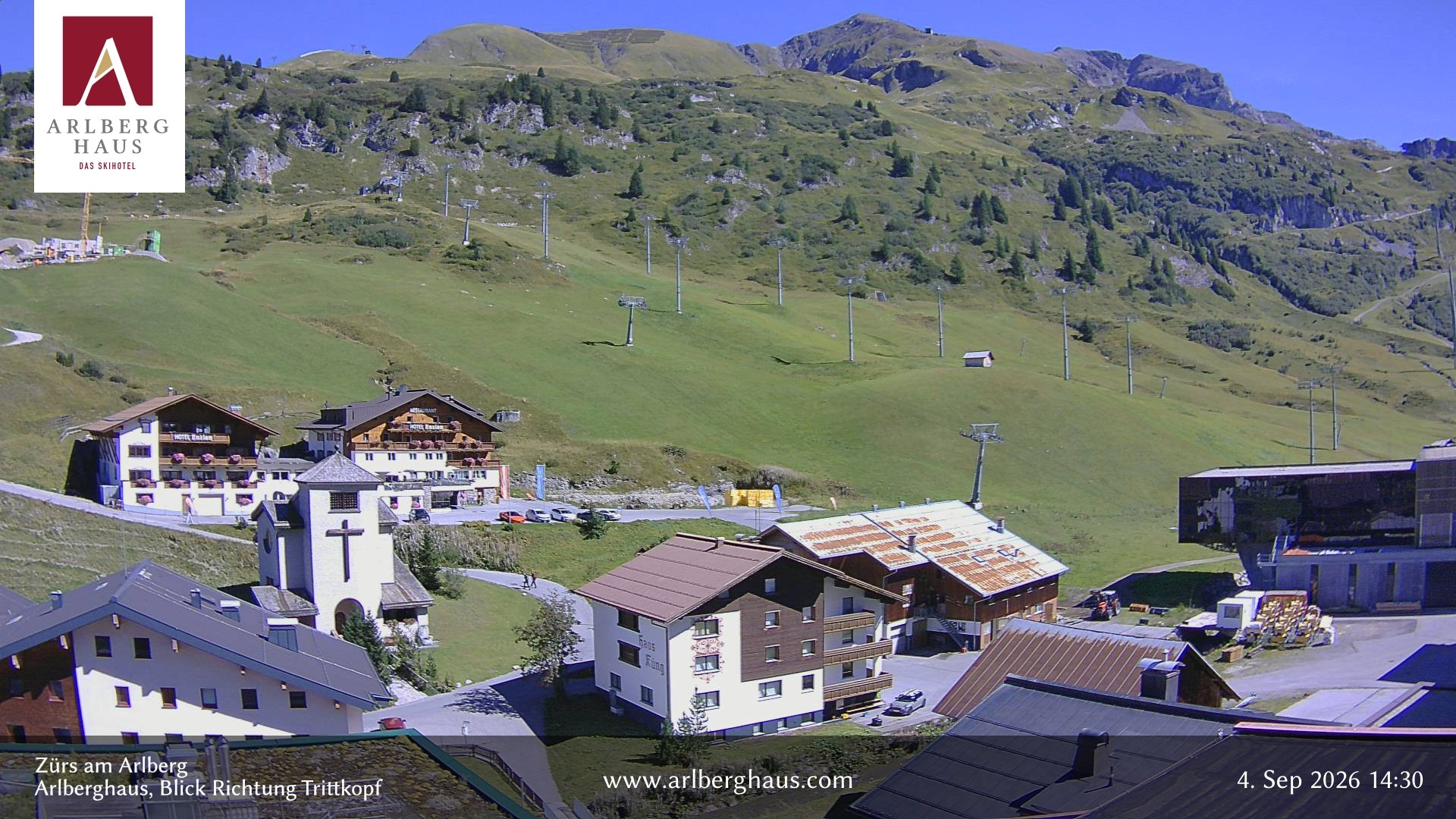 Archived image Webcam Arlberghaus at Zuers