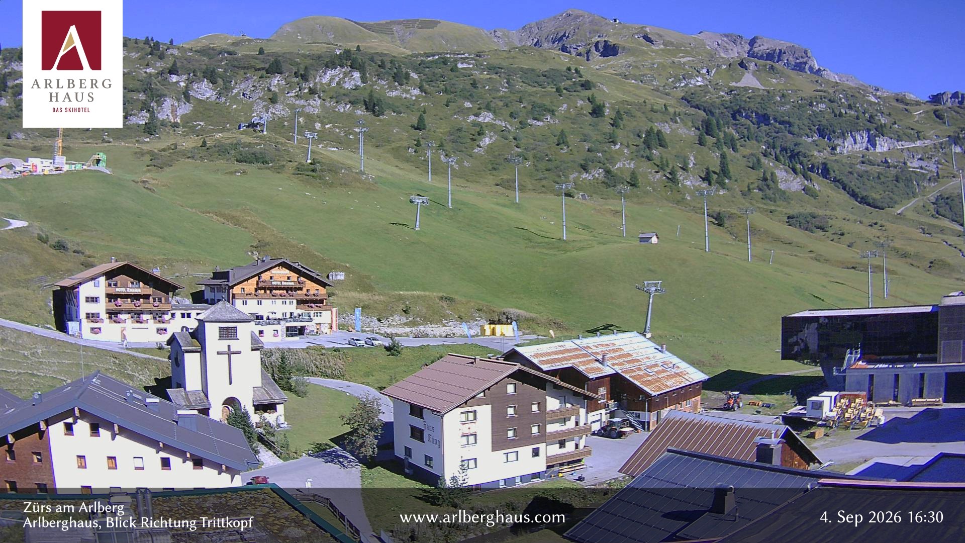 Archived image Webcam Arlberghaus at Zuers