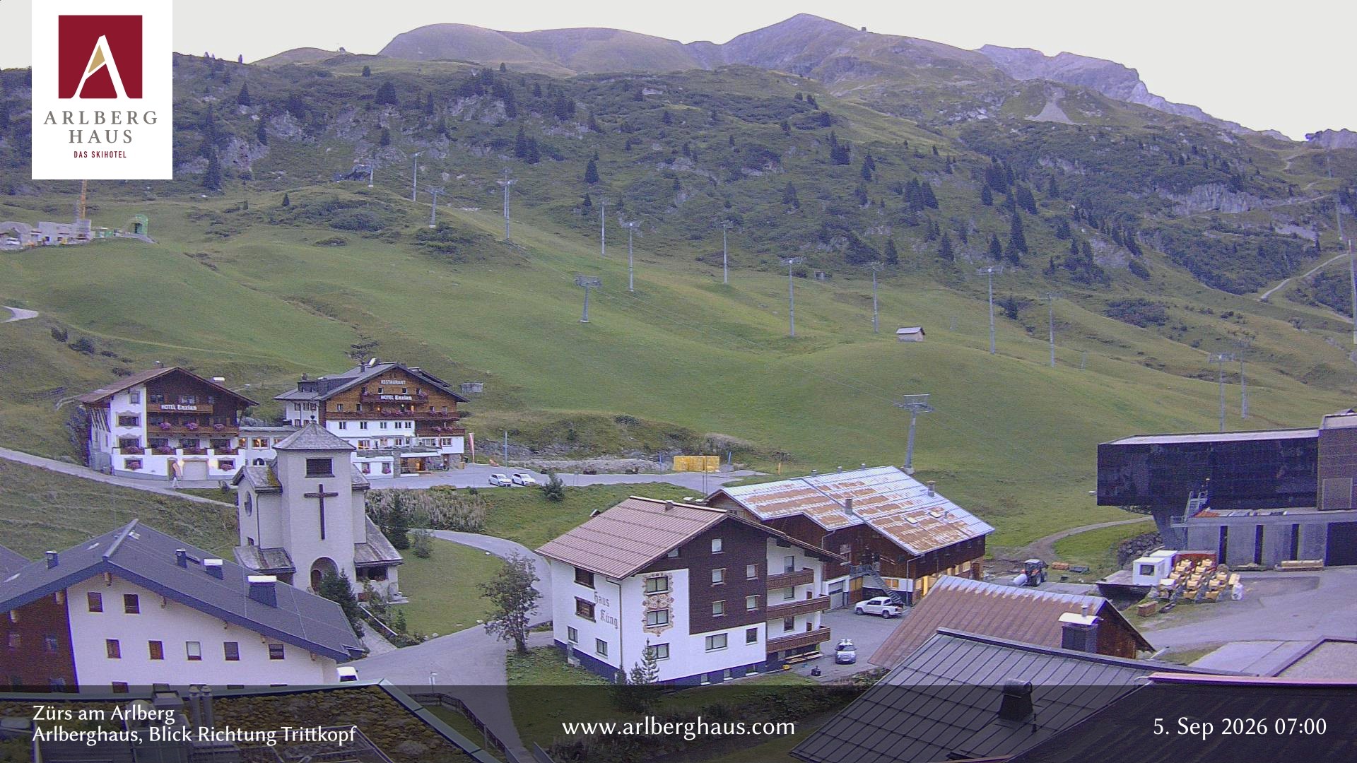 Archiv Foto Webcam Zürs: Hotel Arlberghaus