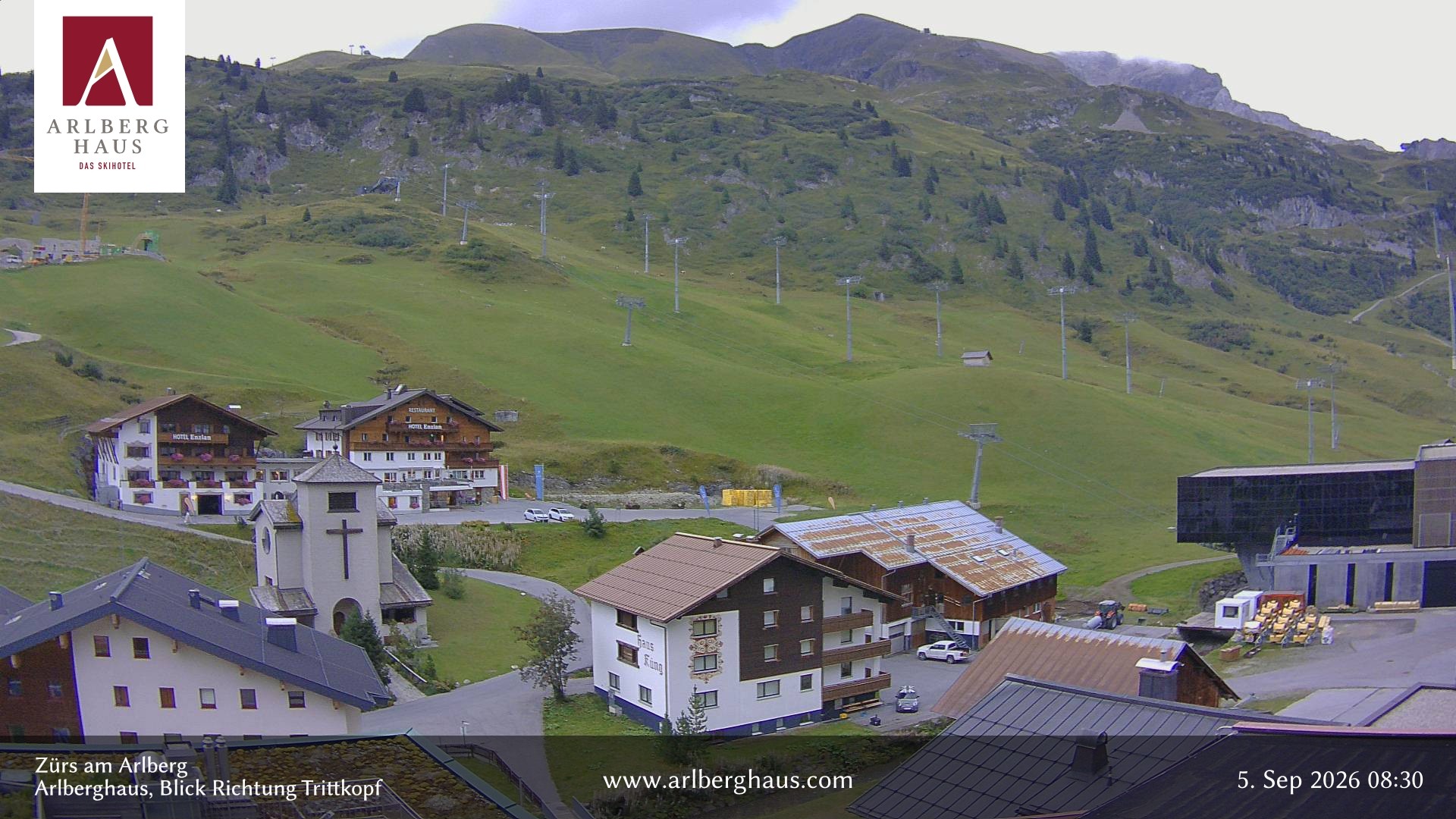 Archiv Foto Webcam Zürs: Hotel Arlberghaus