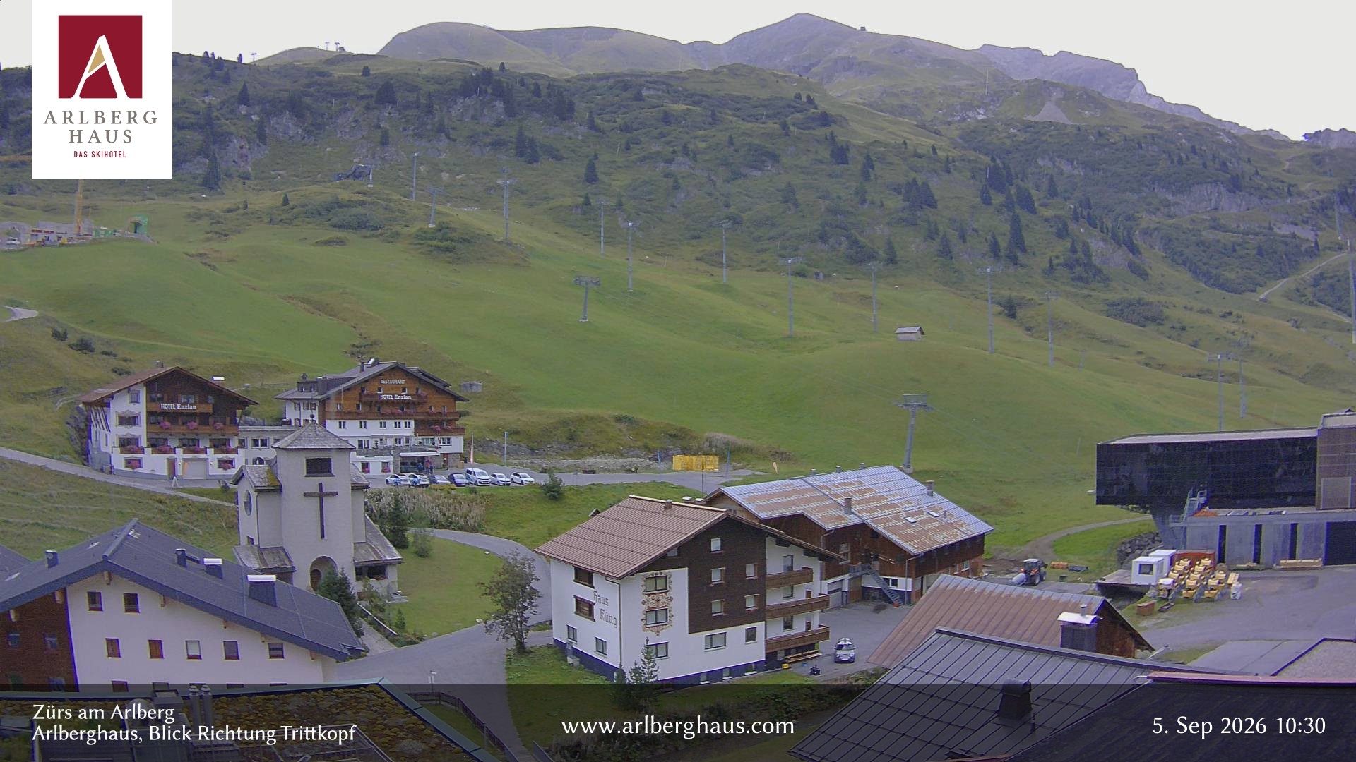 Archiv Foto Webcam Zürs: Hotel Arlberghaus