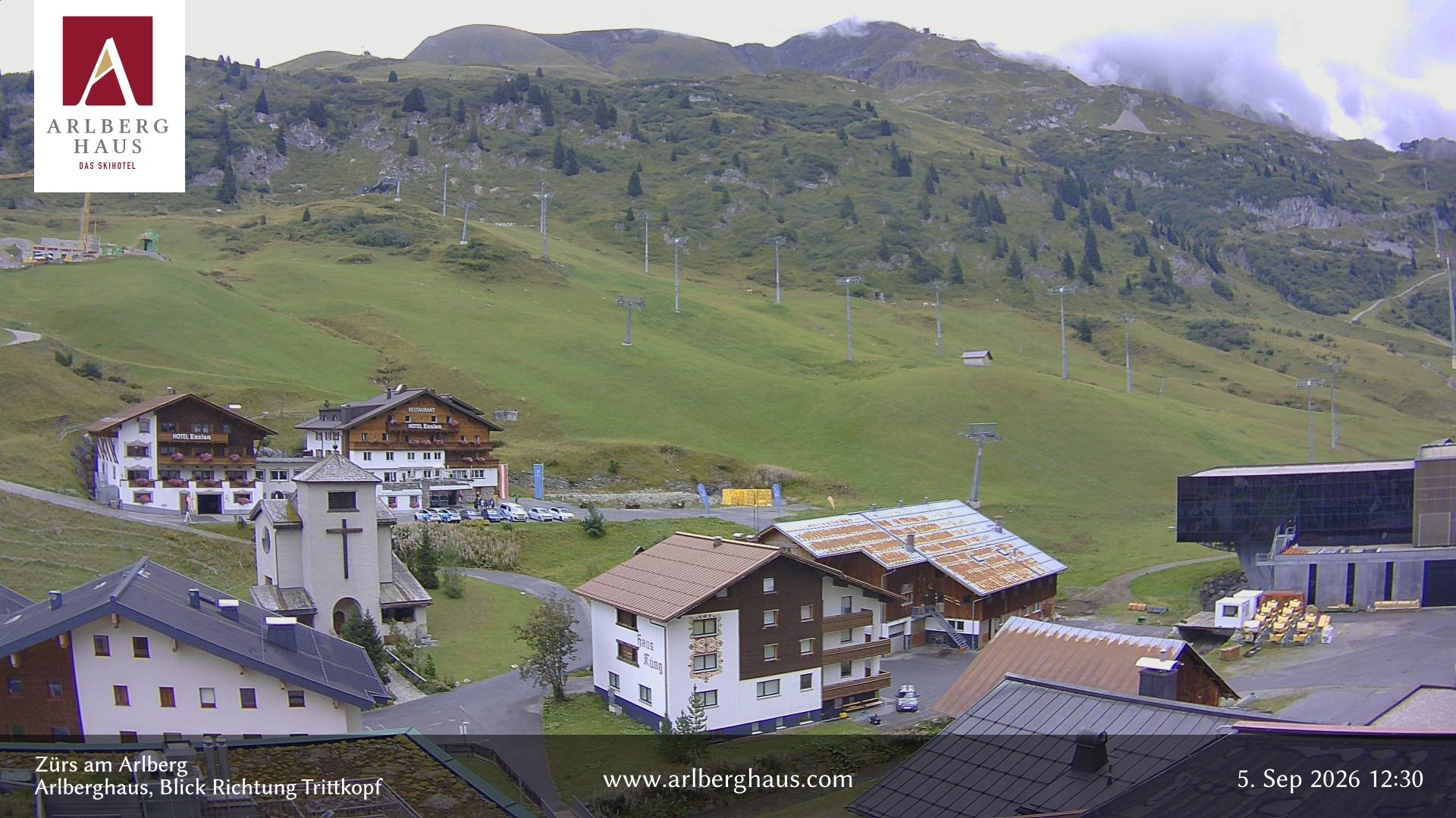 Archiv Foto Webcam Zürs: Hotel Arlberghaus