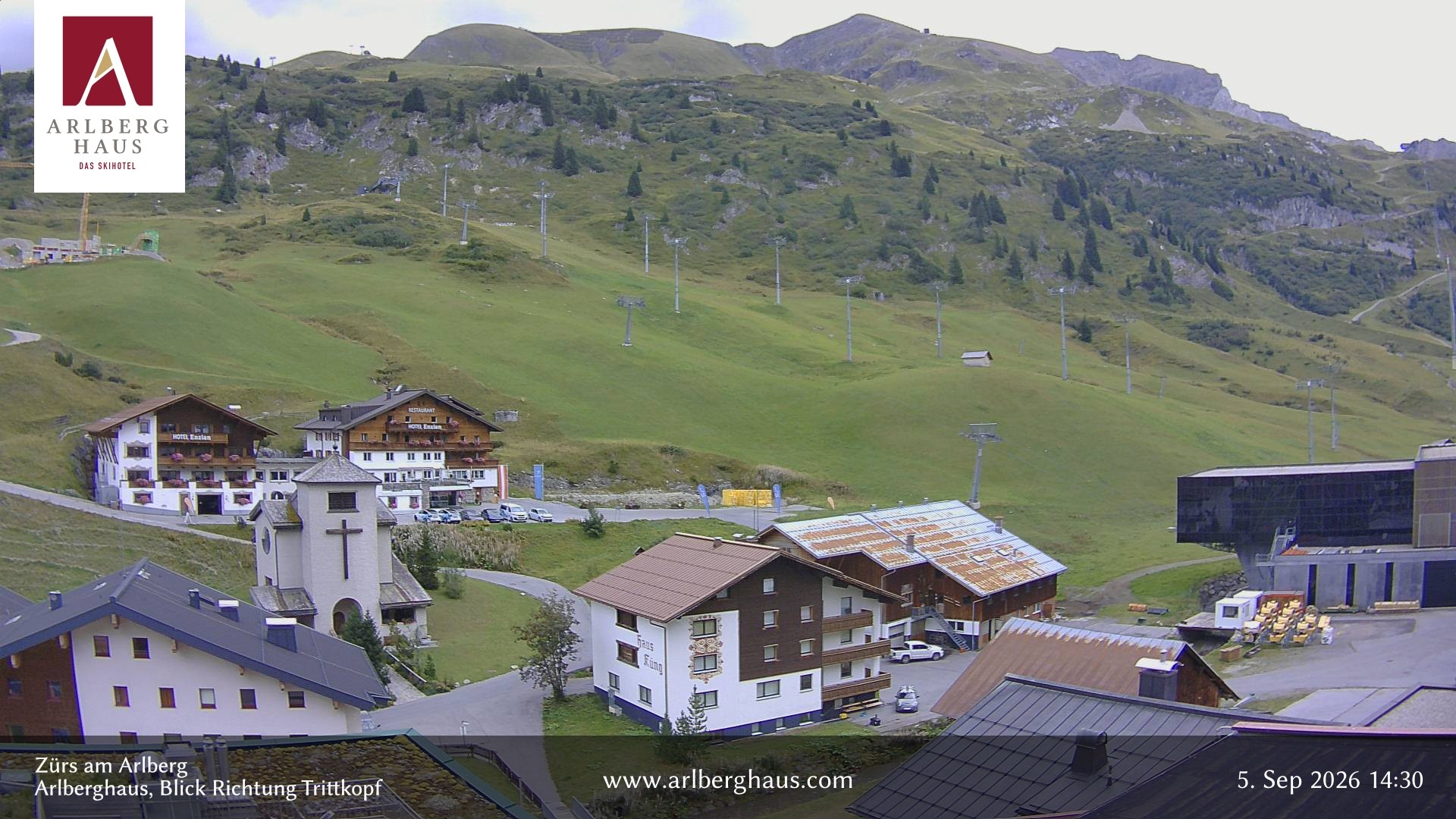 Archiv Foto Webcam Zürs: Hotel Arlberghaus