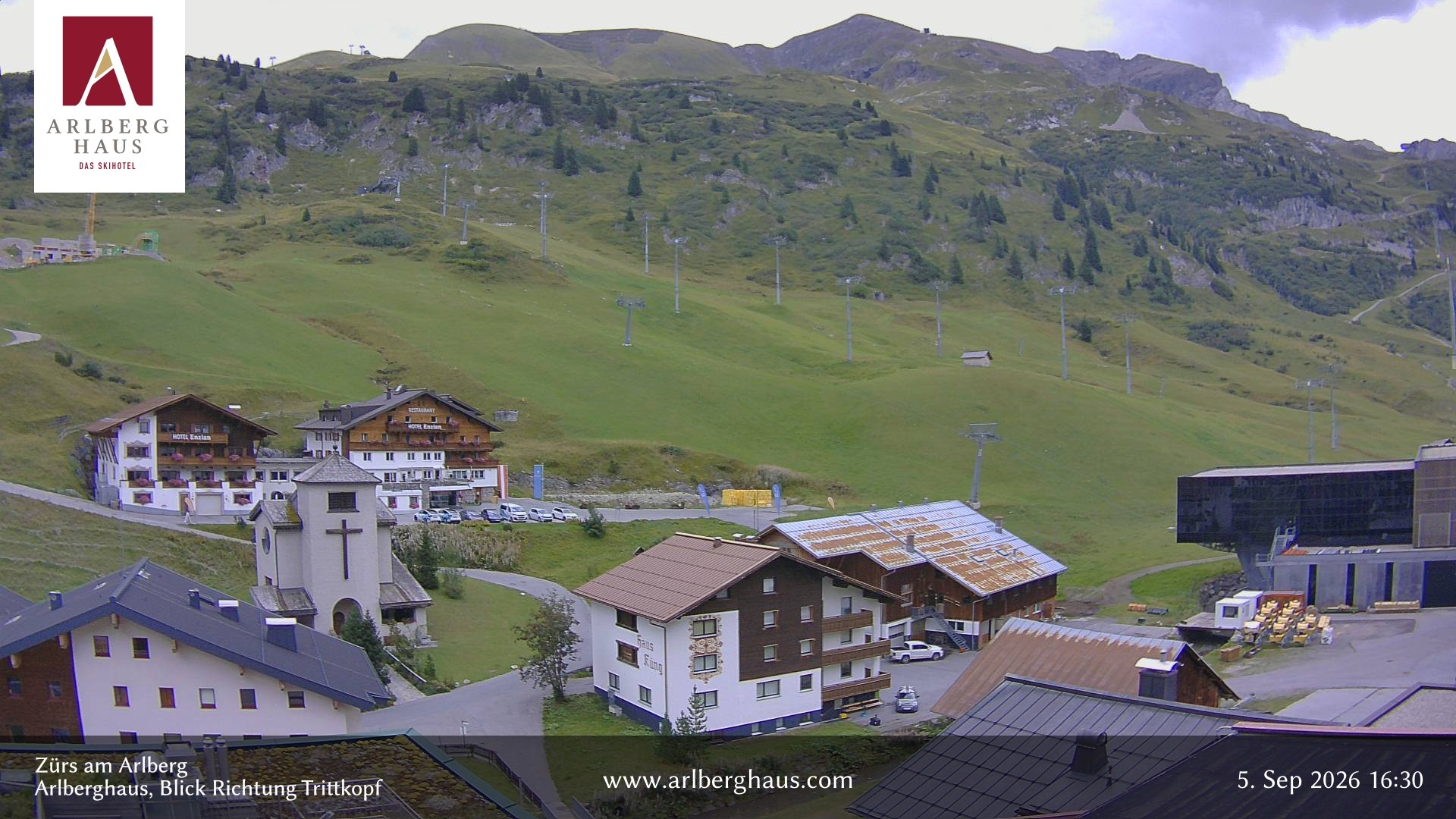 Archiv Foto Webcam Zürs: Hotel Arlberghaus