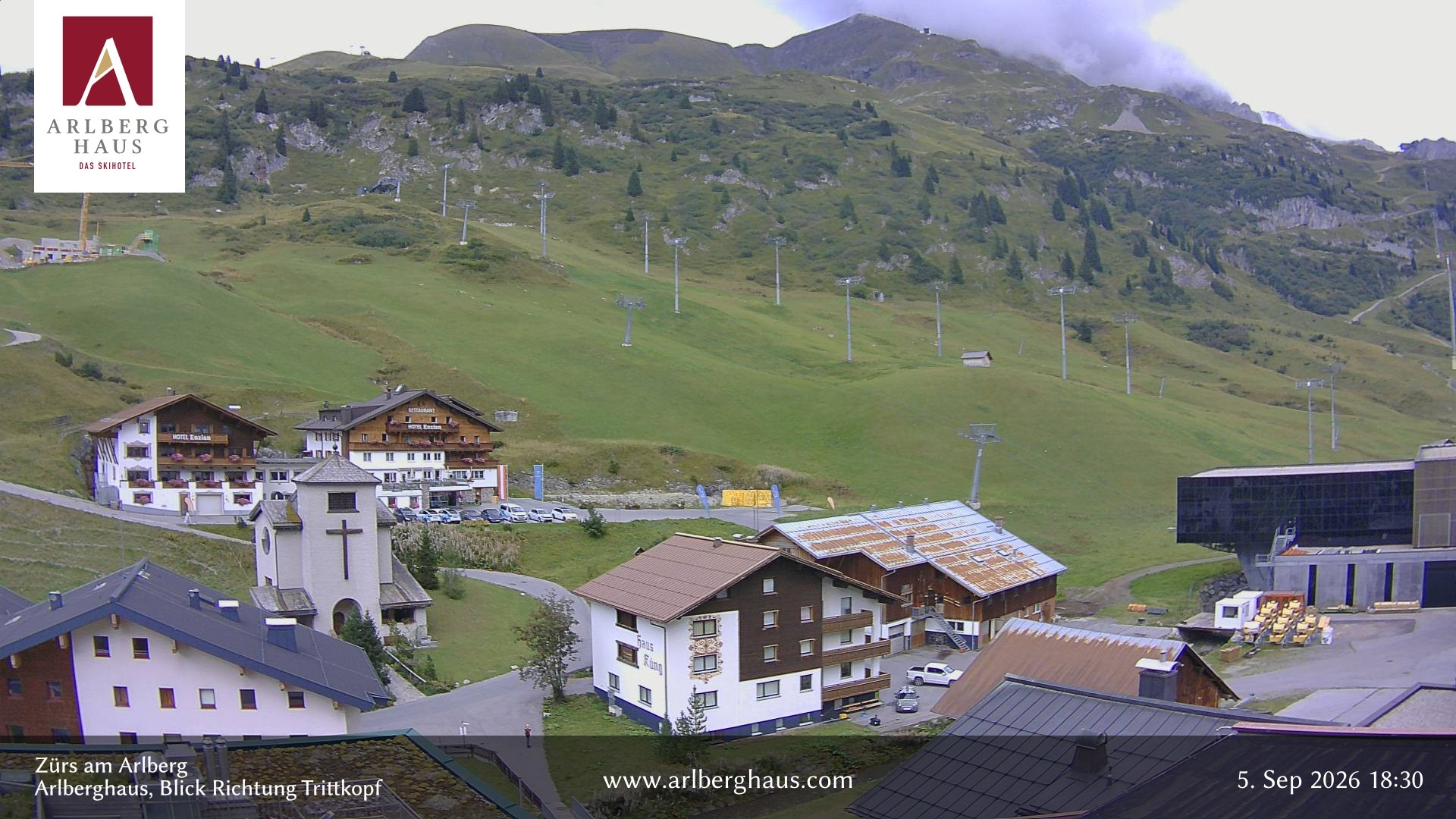Archiv Foto Webcam Zürs: Hotel Arlberghaus