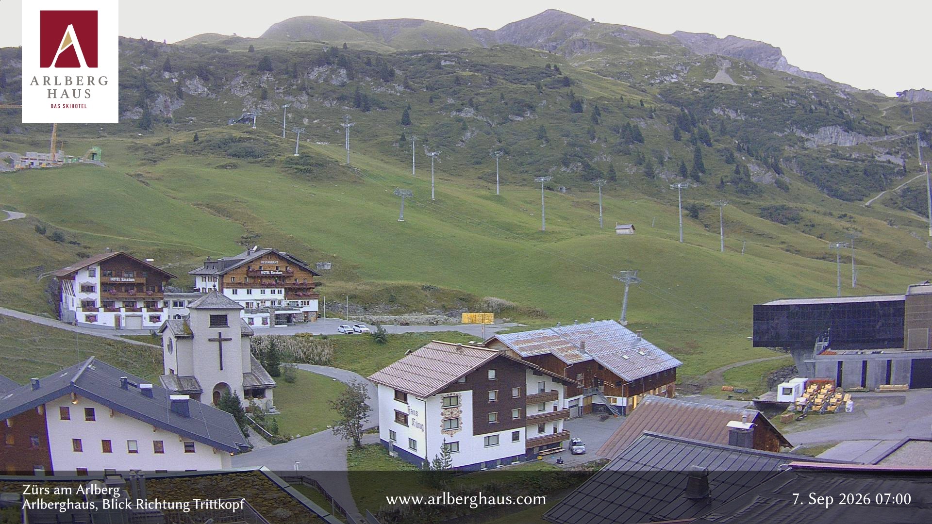 Archiv Foto Webcam Zürs: Hotel Arlberghaus