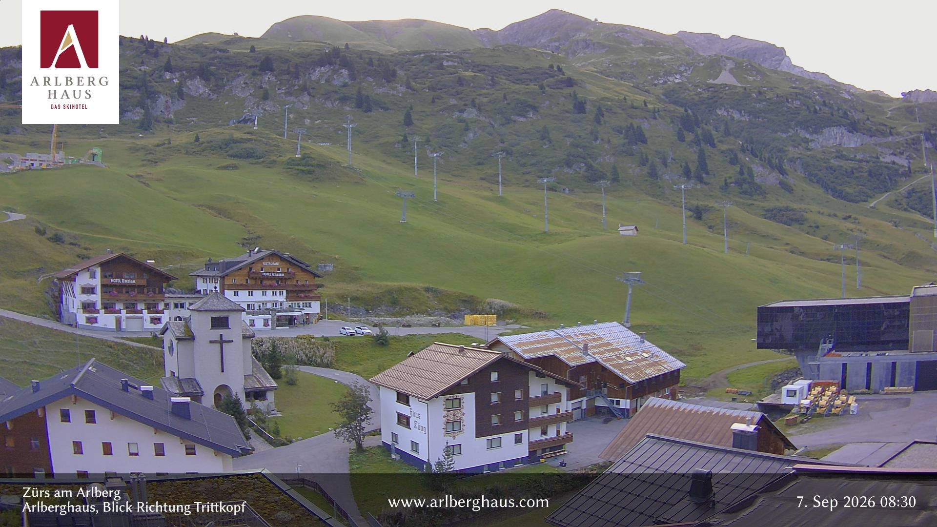 Archiv Foto Webcam Zürs: Hotel Arlberghaus