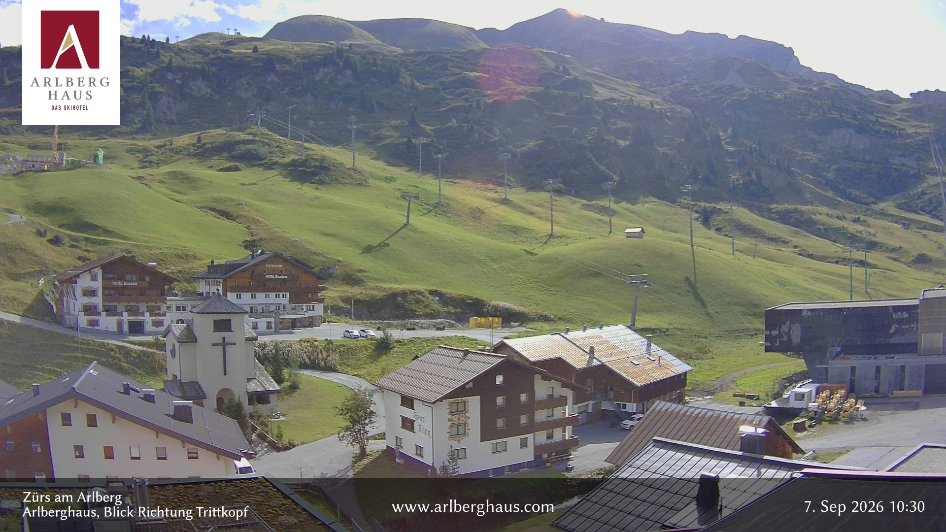 Archiv Foto Webcam Zürs: Hotel Arlberghaus