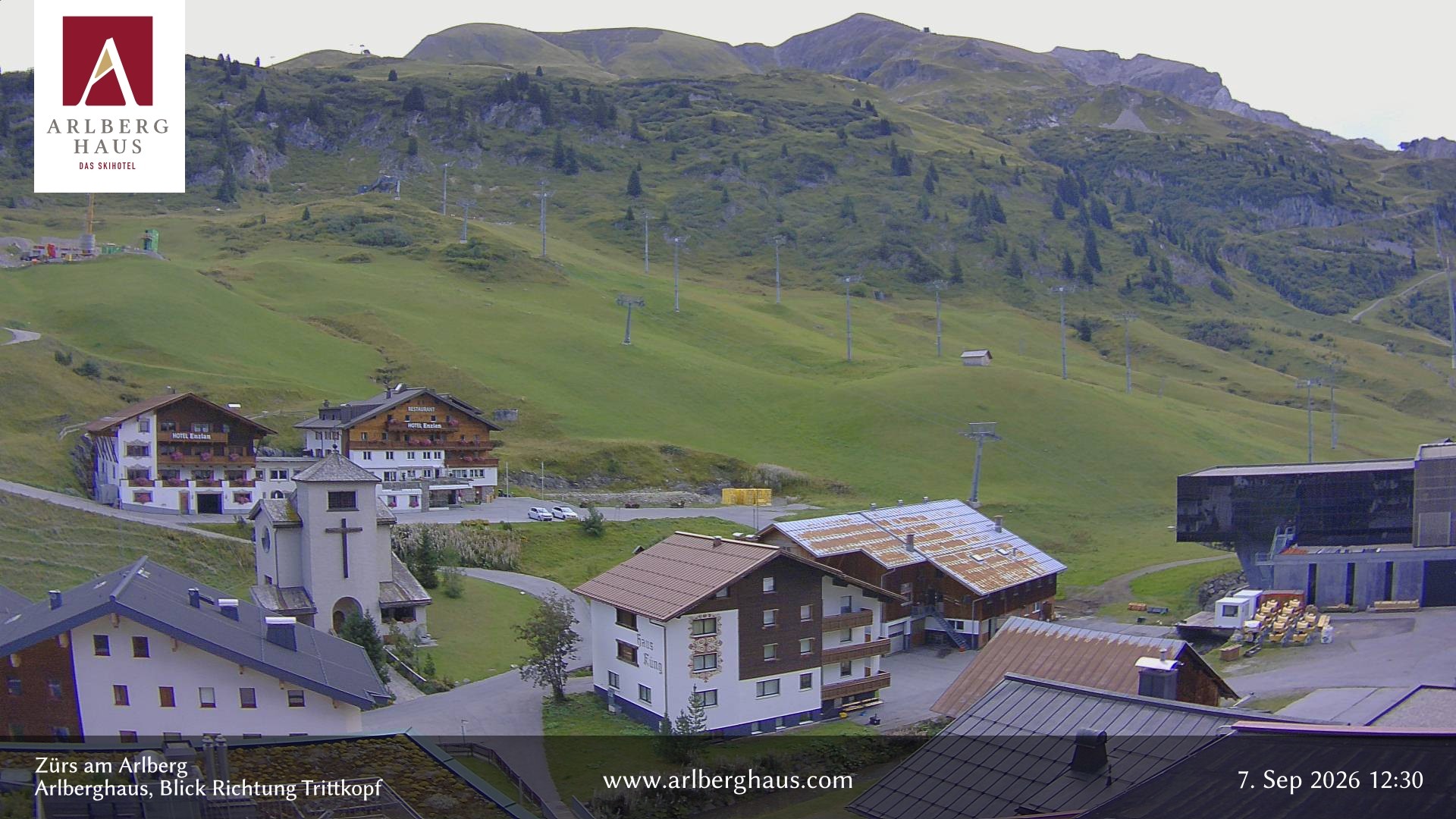 Archiv Foto Webcam Zürs: Hotel Arlberghaus