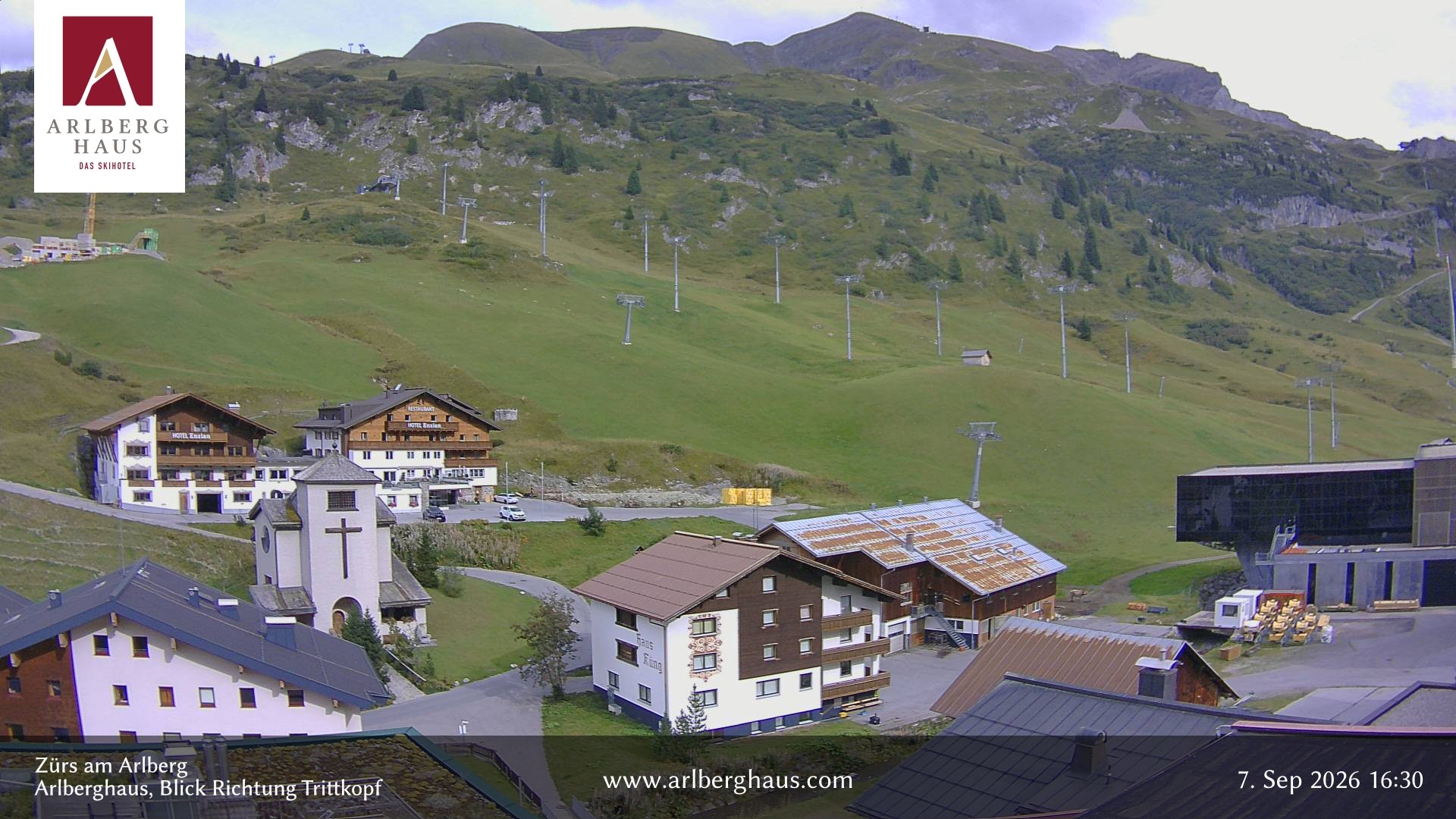 Archiv Foto Webcam Zürs: Hotel Arlberghaus
