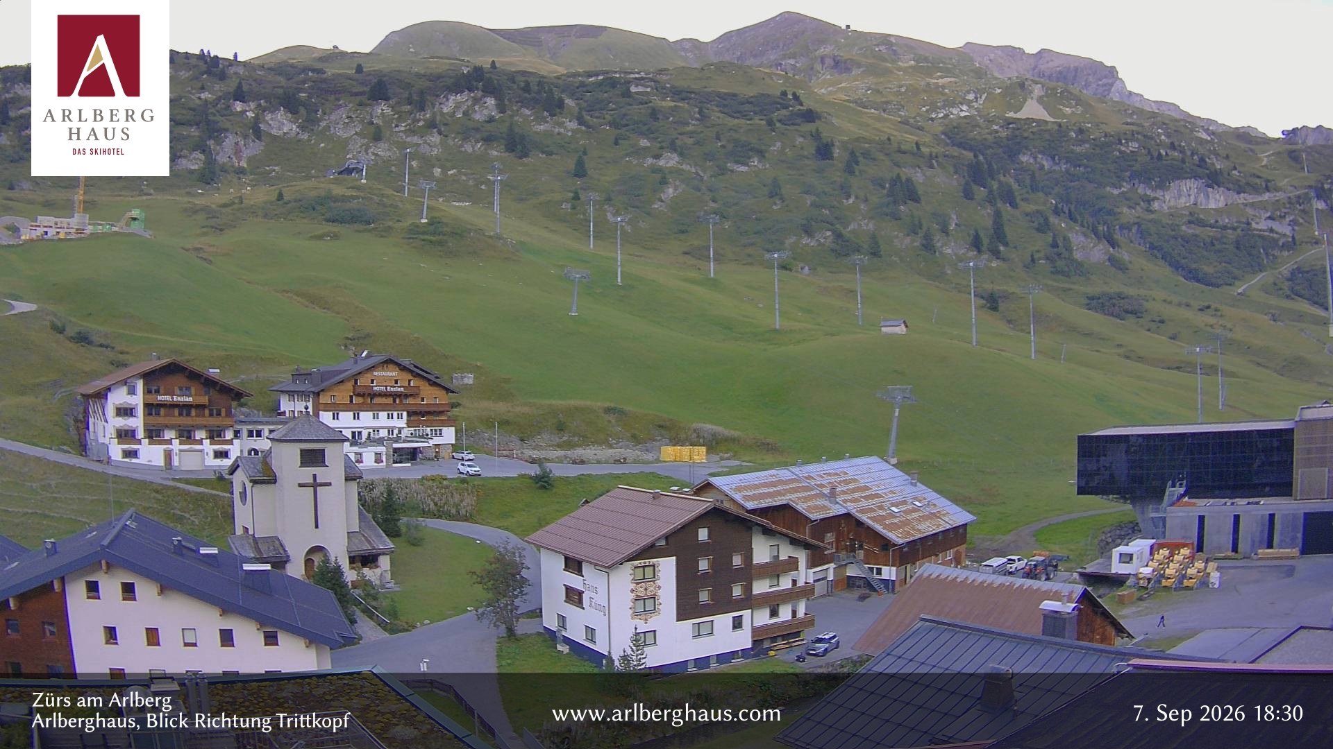 Archiv Foto Webcam Zürs: Hotel Arlberghaus