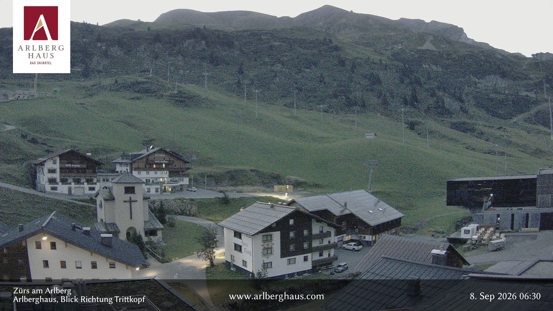 Archiv Foto Webcam Zürs: Hotel Arlberghaus