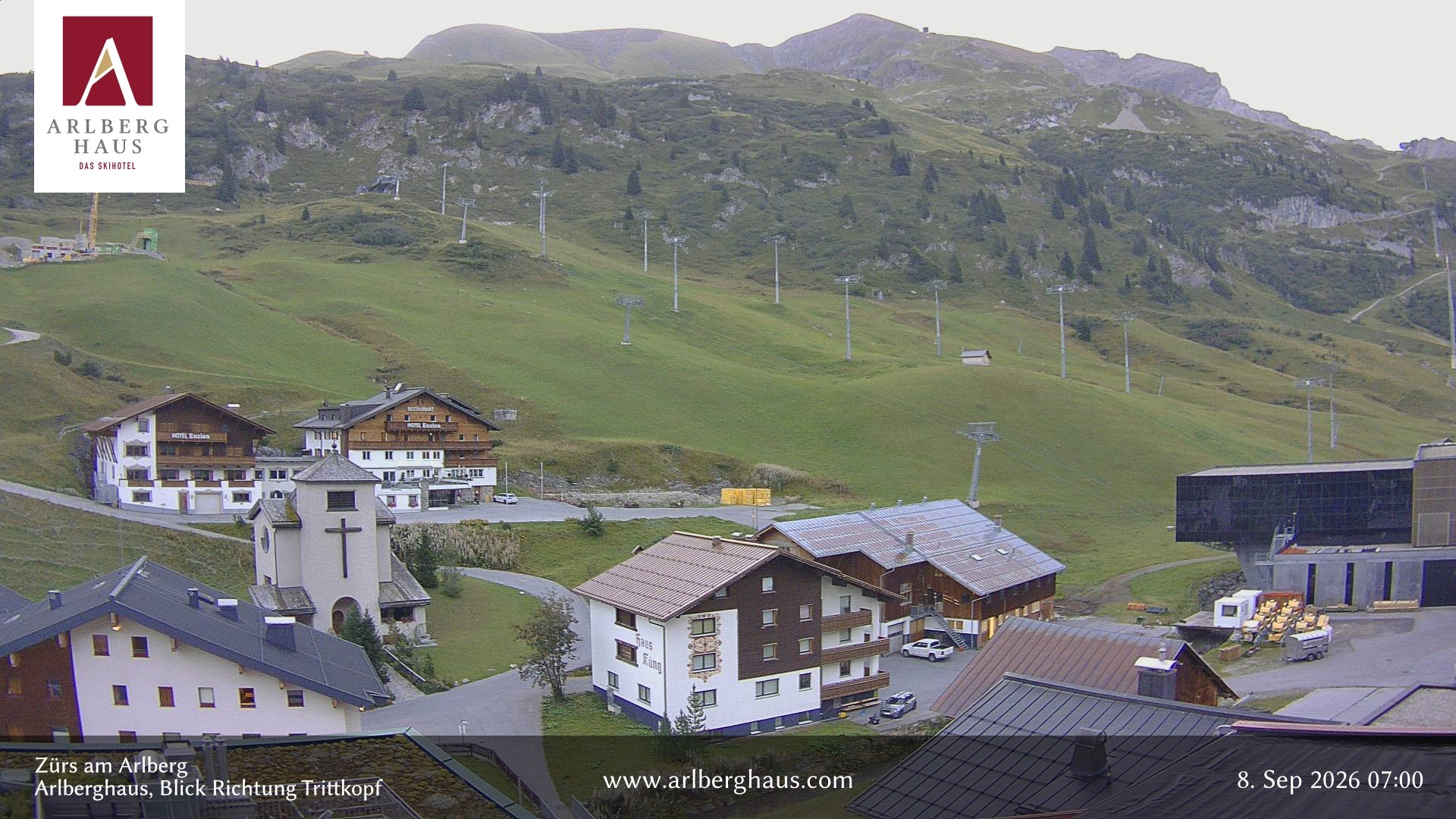 Archiv Foto Webcam Zürs: Hotel Arlberghaus