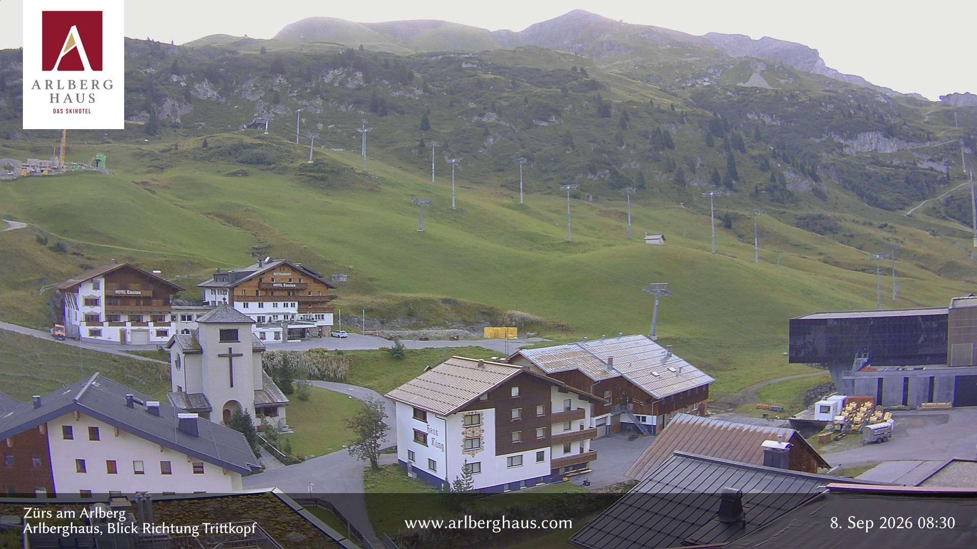 Archiv Foto Webcam Zürs: Hotel Arlberghaus