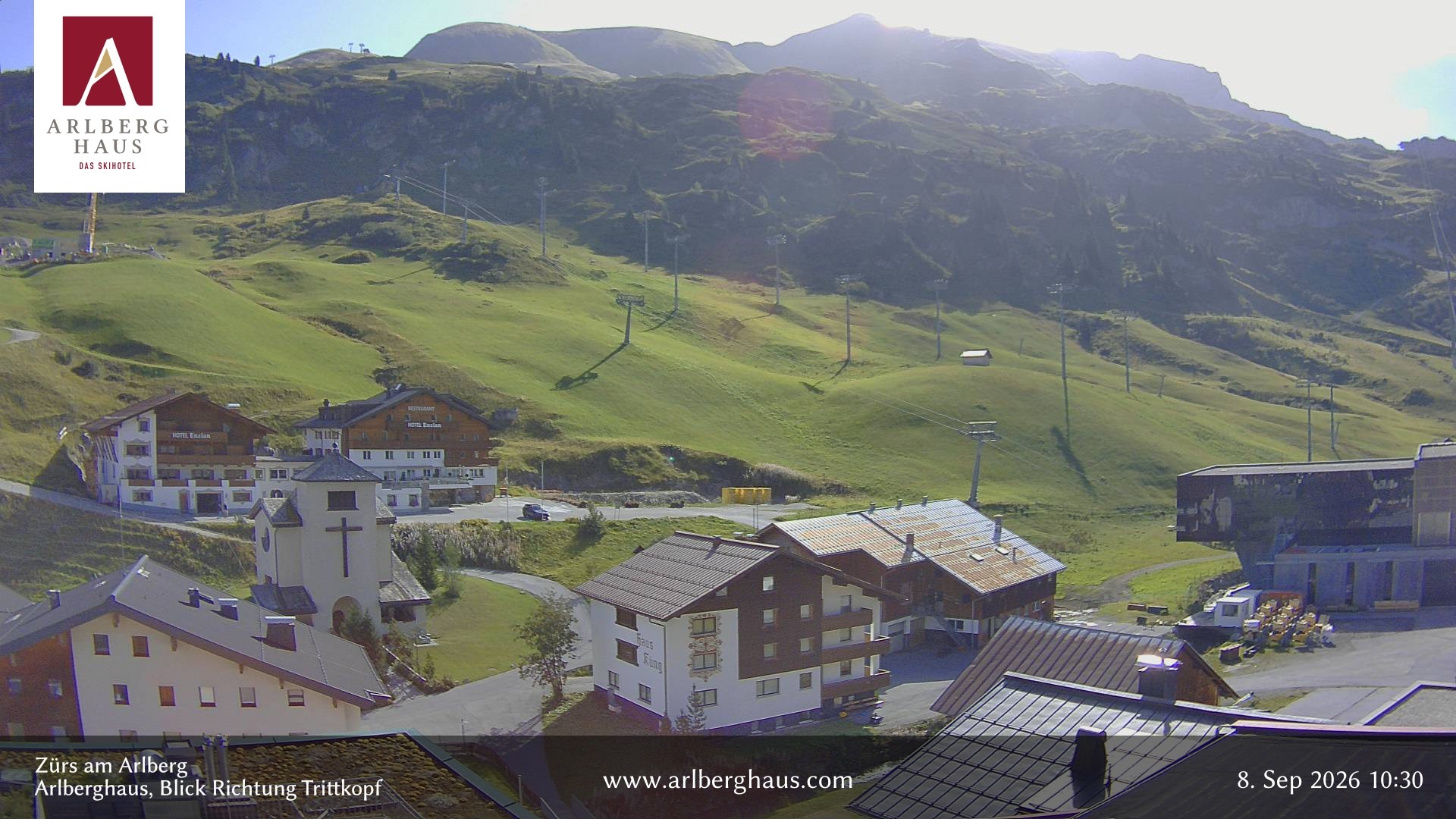 Archiv Foto Webcam Zürs: Hotel Arlberghaus