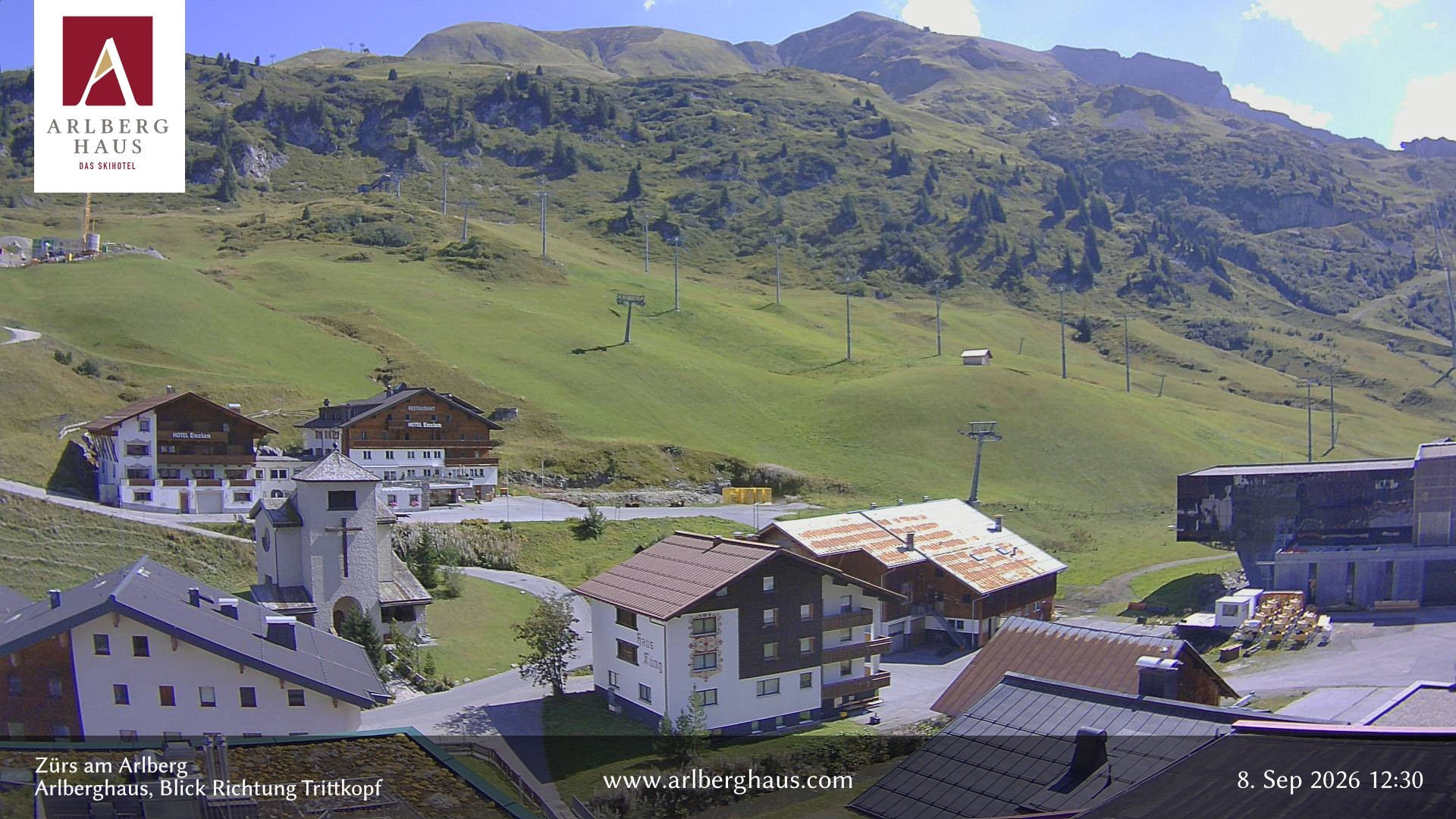 Archiv Foto Webcam Zürs: Hotel Arlberghaus
