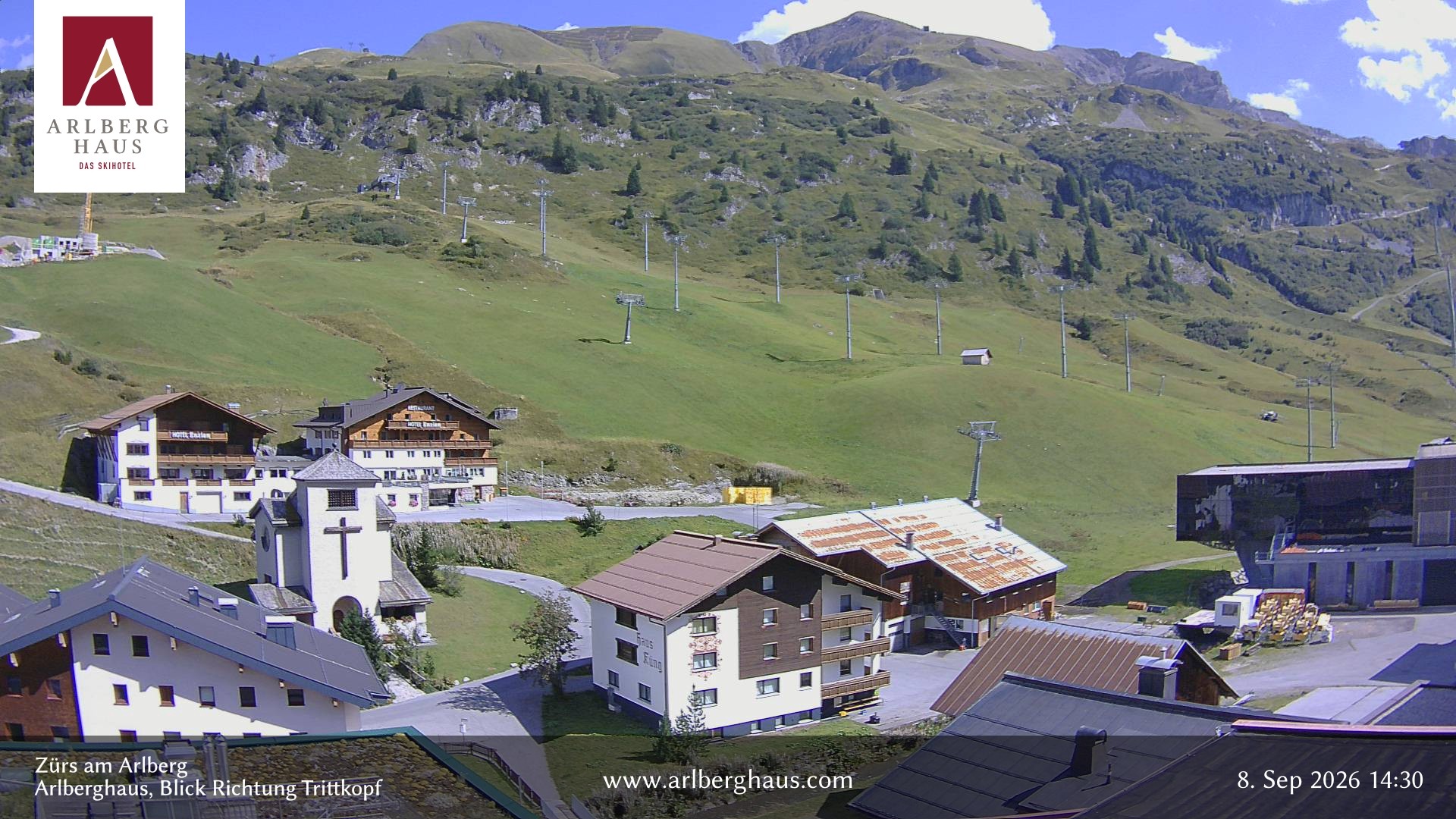 Archiv Foto Webcam Zürs: Hotel Arlberghaus