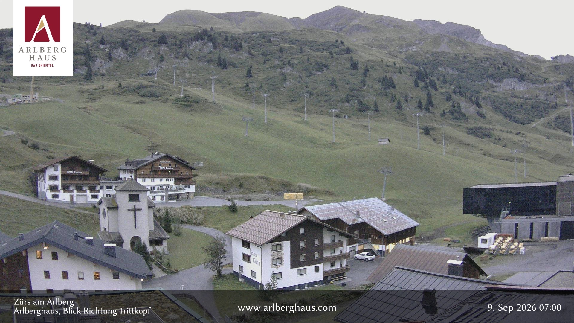 Archiv Foto Webcam Zürs: Hotel Arlberghaus